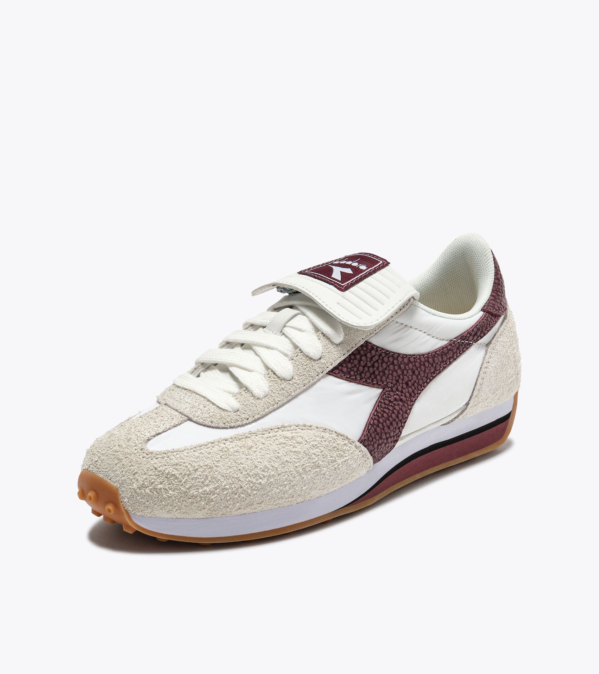 Zapatillas de ante de ca&ntilde;a baja - Mujer RALLY INDOOR BIANCO/VIOLA AVVENTO - Diadora