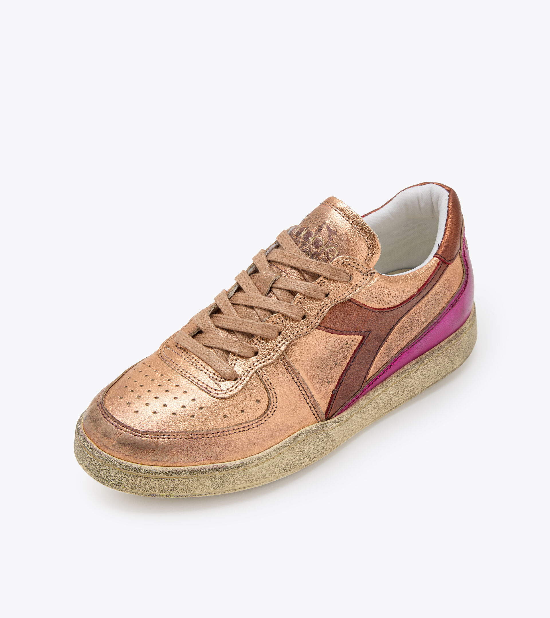 Heritage-Schuh - Damen MI BASKET LOW METALLIC USED WN TOAST - Diadora