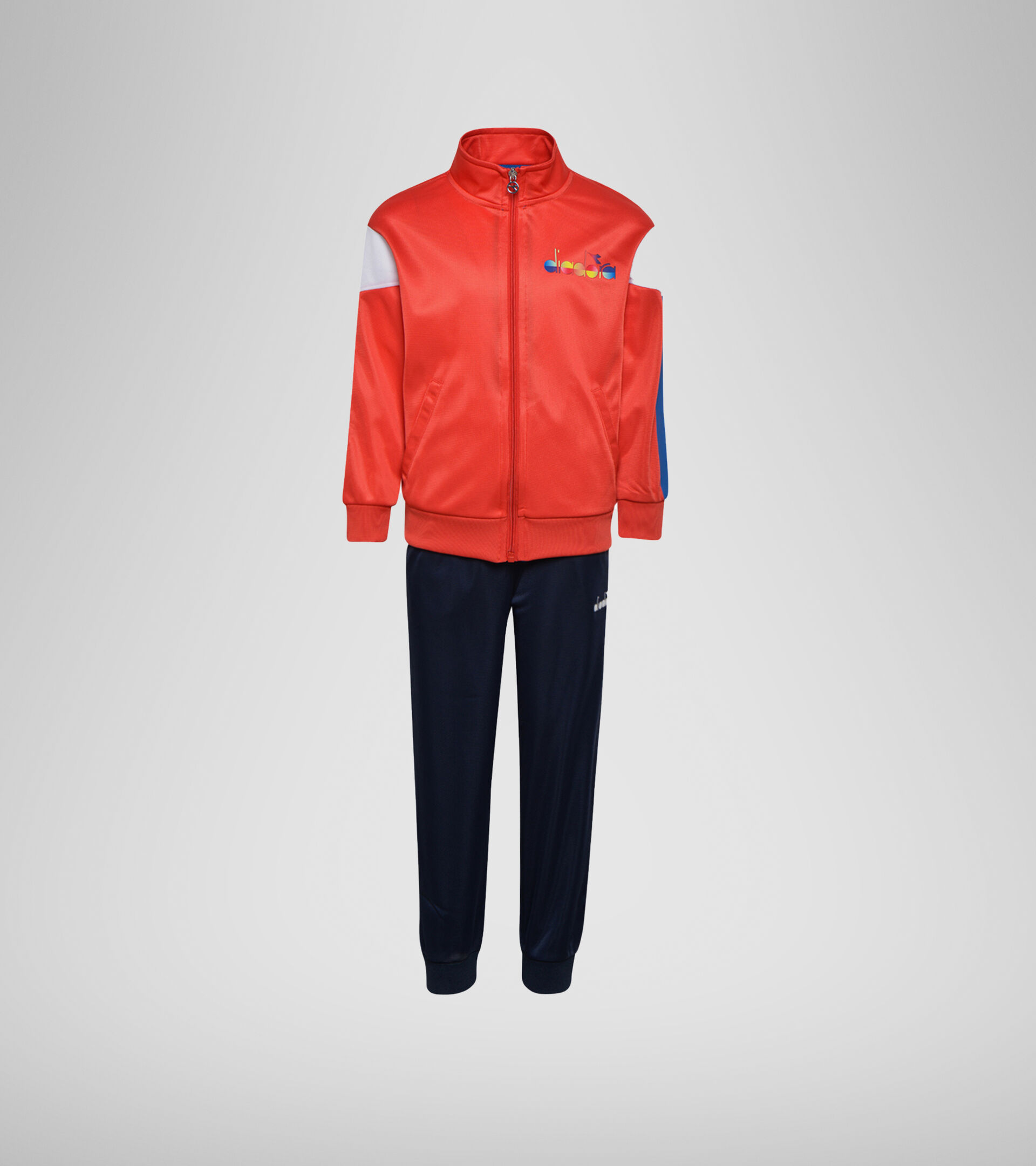 Apparel Sport BAMBINO JB. TRACKSUIT FZ DIADORA CLUB ROSSO PAPAVERO Diadora