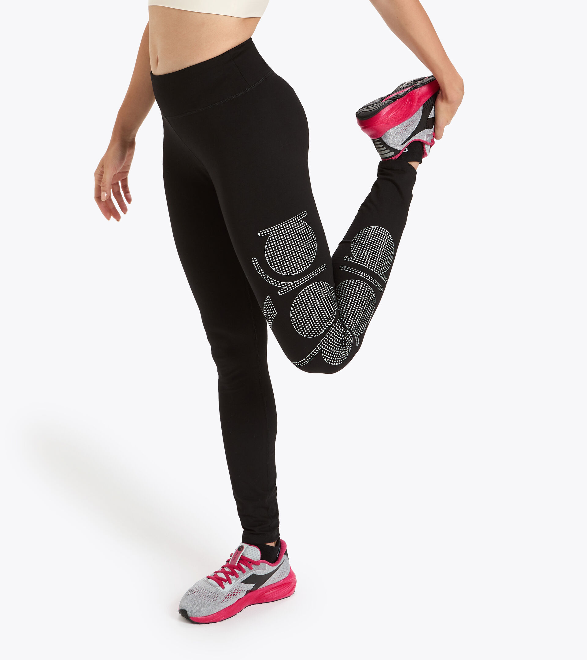 Running leggings - Women L. STC LEGGINGS BE ONE BLACK - Diadora