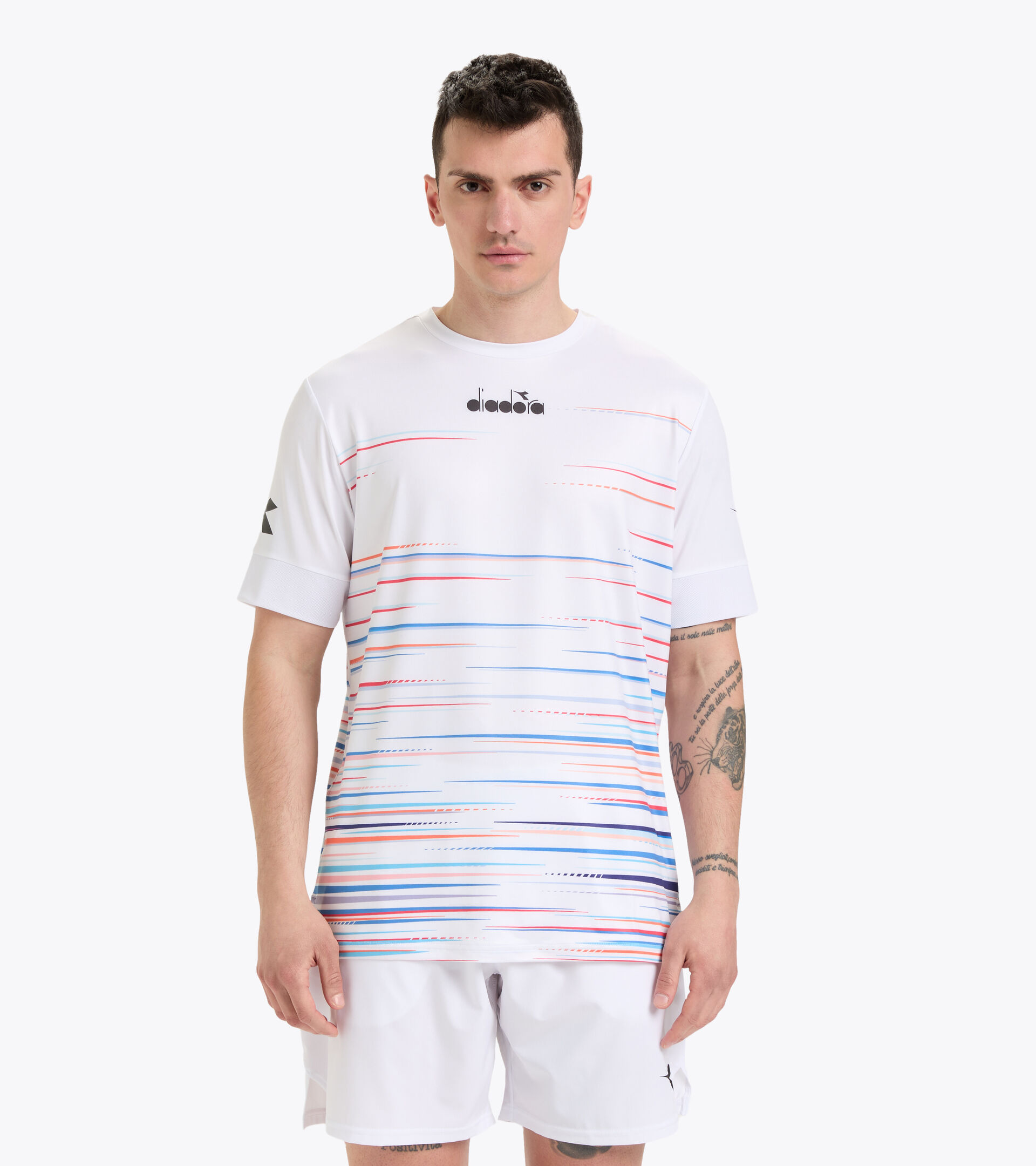 Tennis T-shirt - Men SS T-SHIRT ICON OPTICAL WHITE - Diadora