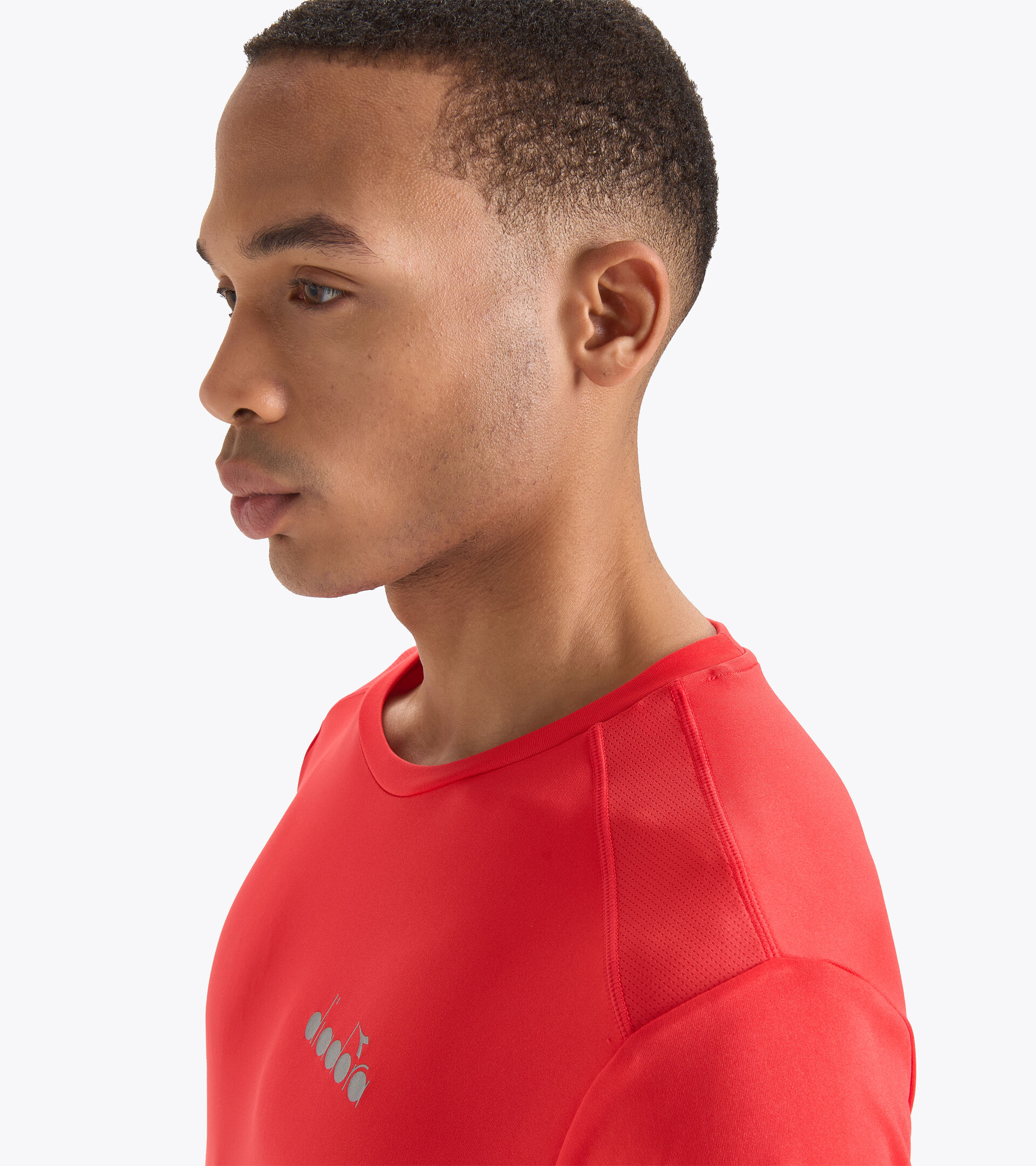 Running t-shirt - Men SS T-SHIRT RUN FER.RED ITALY - Diadora