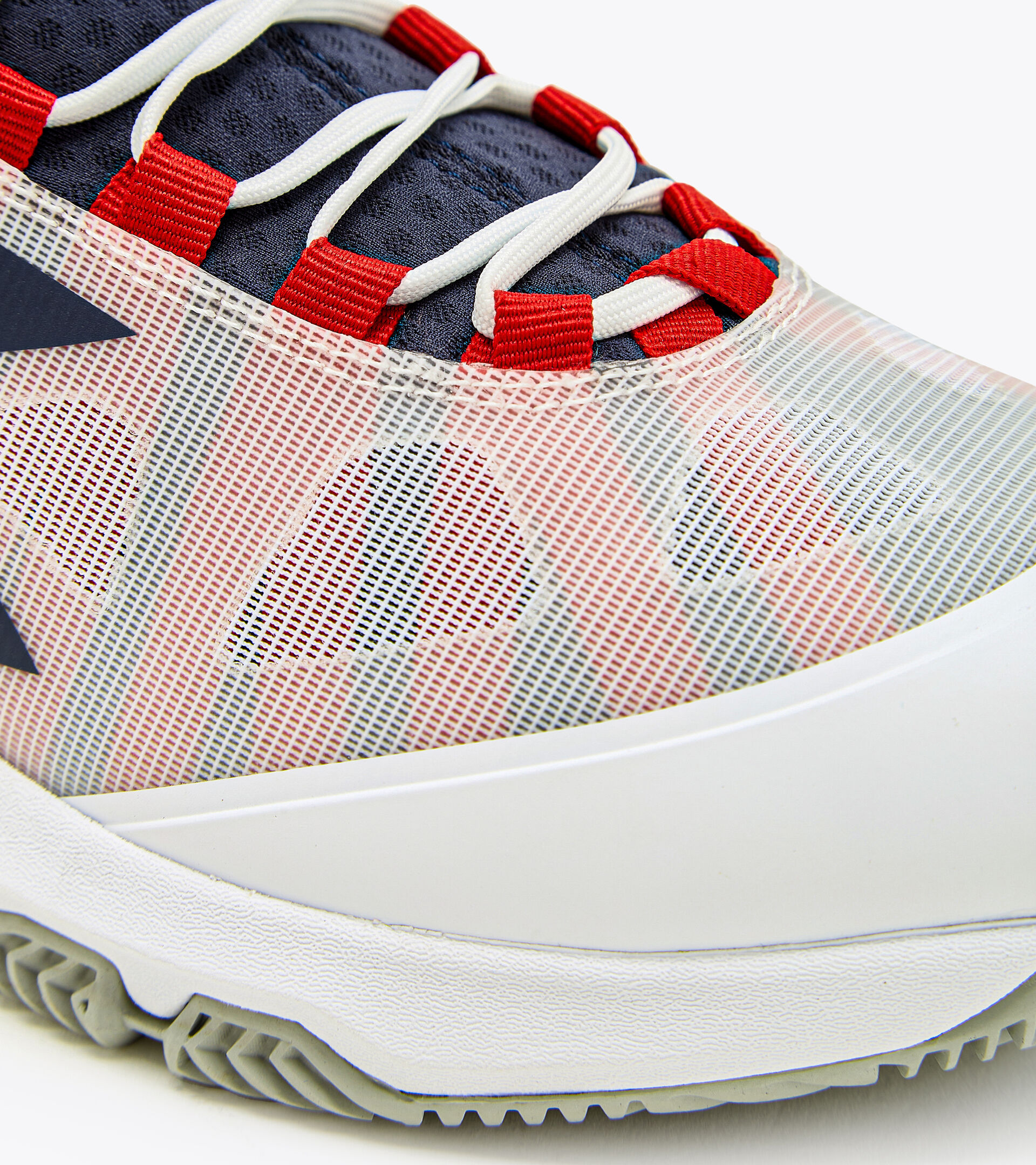 Tennis shoes for clay courts - Men SPEED BLUSHIELD FLY 4 + CLAY WHITE/BLUE CORSAIR/FIERY RED - Diadora