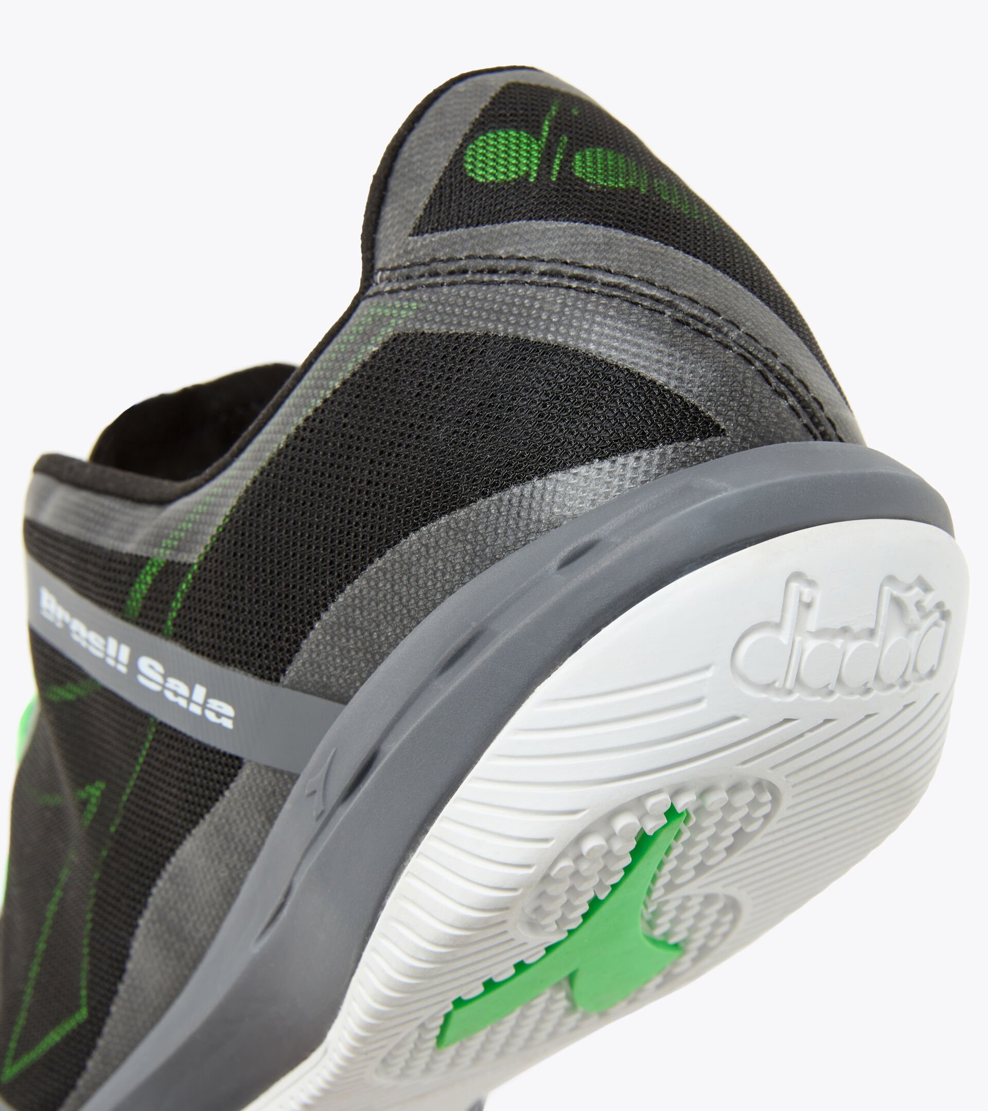 Chaussures de futsal pour terrains indoor BRASIL SALA ID NOIR/VERT FLUO - Diadora