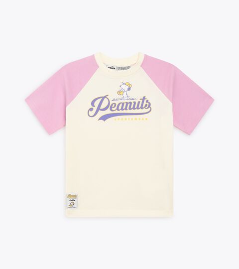 JU. T-SHIRT SS PEANUTS, VIOLET MIST Peanuts college-style t-shirt - Kids - All-gender JU. T-SHIRT SS PEANUTS VIOLET MIST - Diadora