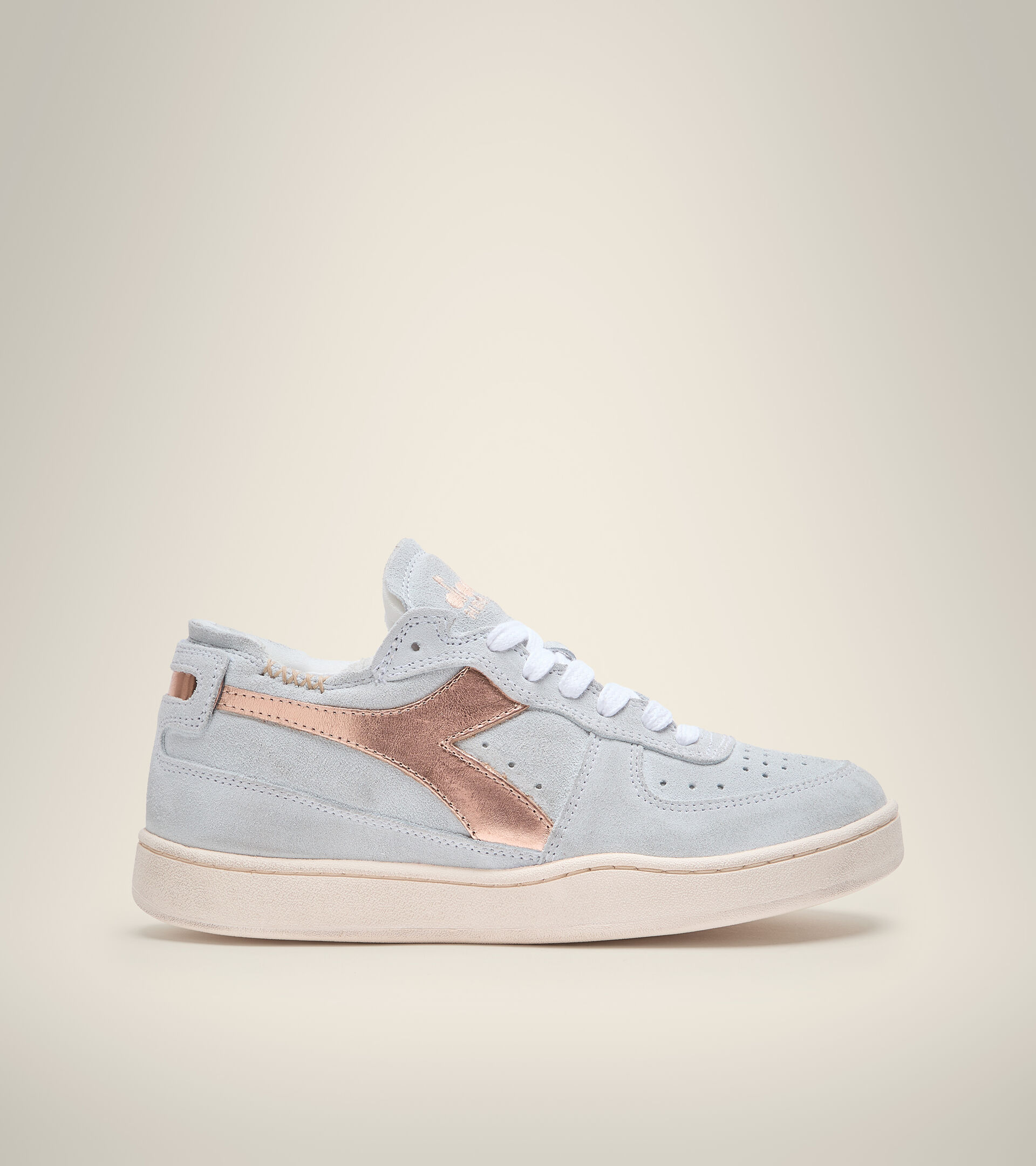 Heritage shoe - Women MI BASKET ROW CUT AMBER SUEDE WN PINK SPANISH VILLA - Diadora