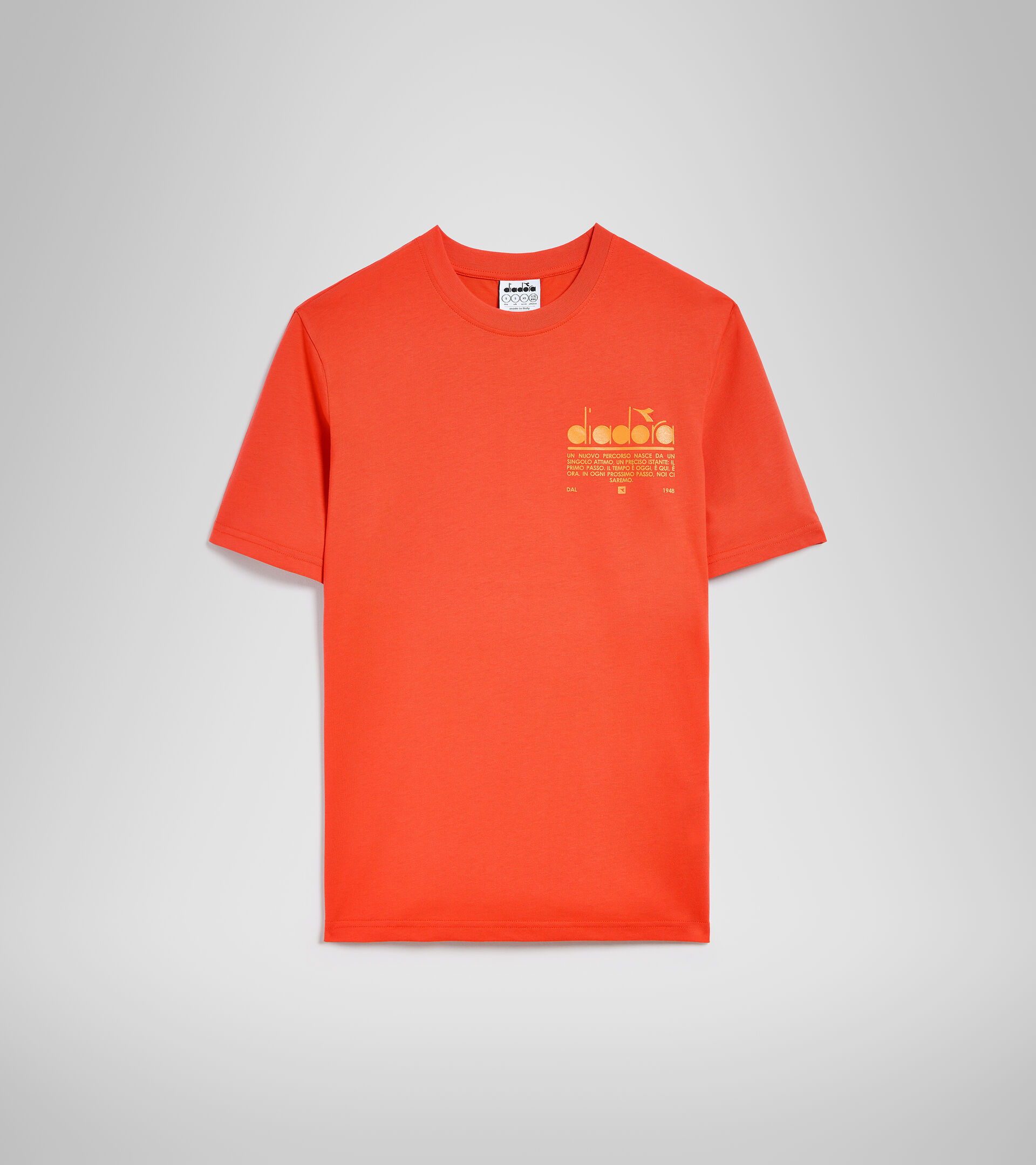 Organic cotton t-shirt - Unisex T-SHIRT SS MANIFESTO POPPY RED - Diadora
