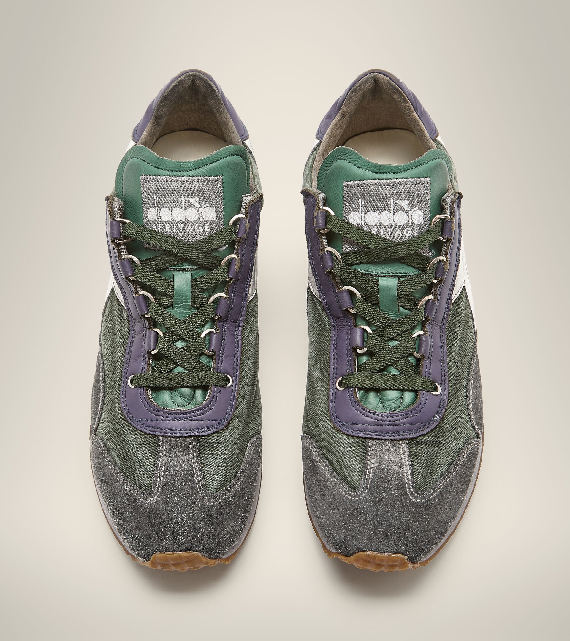 Heritage shoe - Unisex EQUIPE H DIRTY STONE WASH EVO GREEN MYRTLE - Diadora