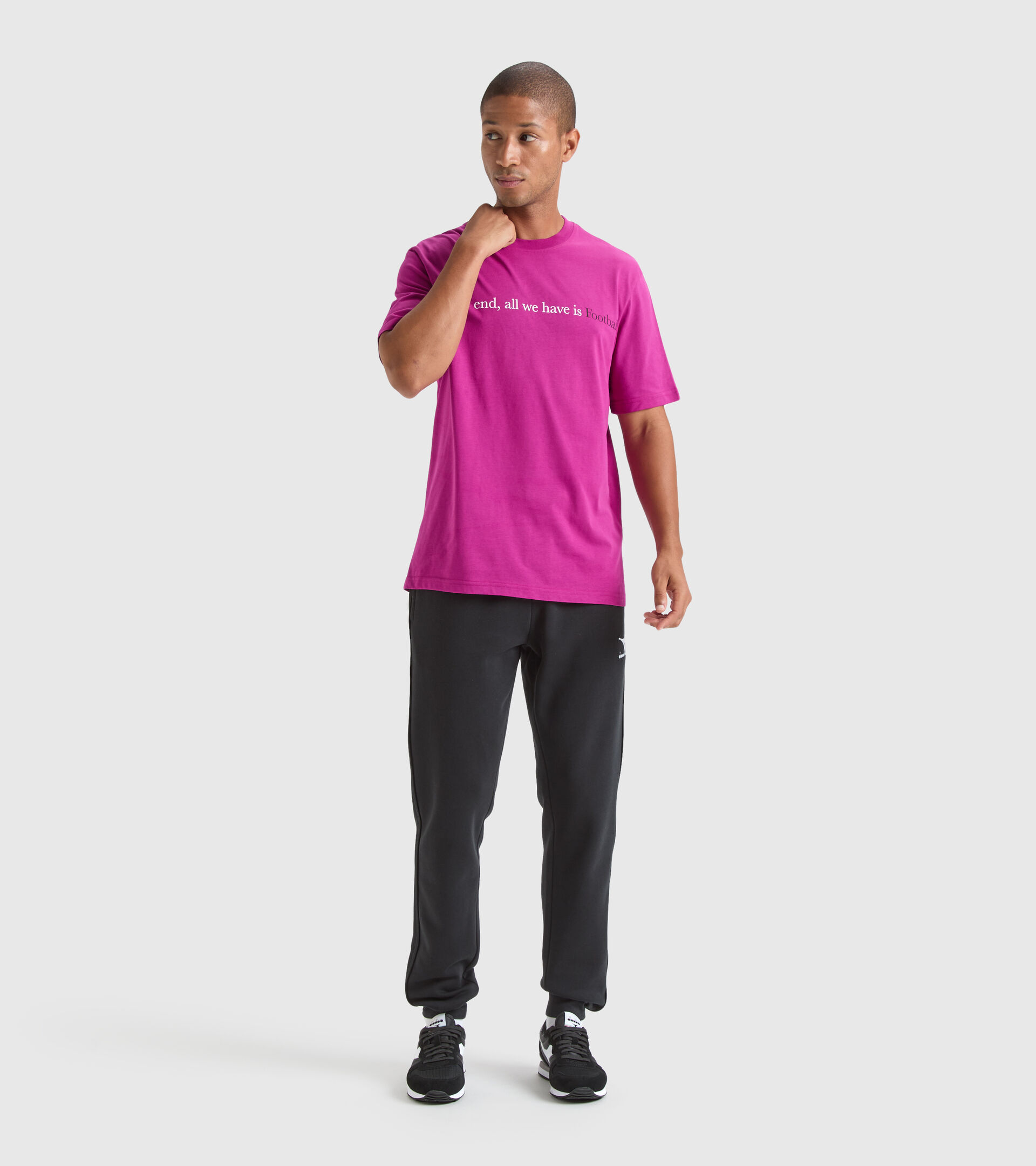 Camiseta deportiva Throwback - Unisex T-SHIRT SS CLASSIC STORY FI FUCSIA FESTIVAL - Diadora