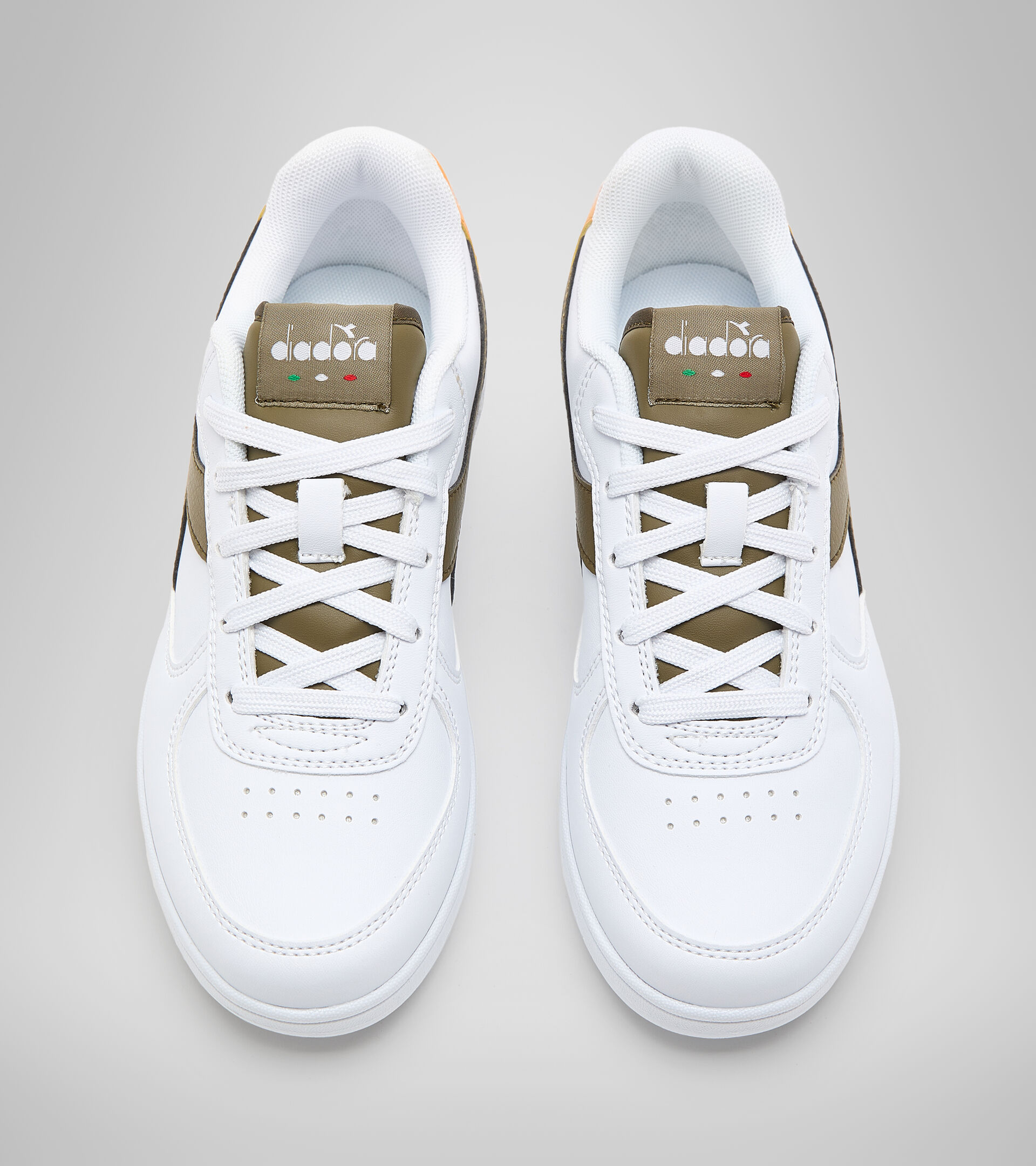 Sports shoes - Youth 8-16 years RAPTOR LOW GS WHITE/DARK OLIVE - Diadora