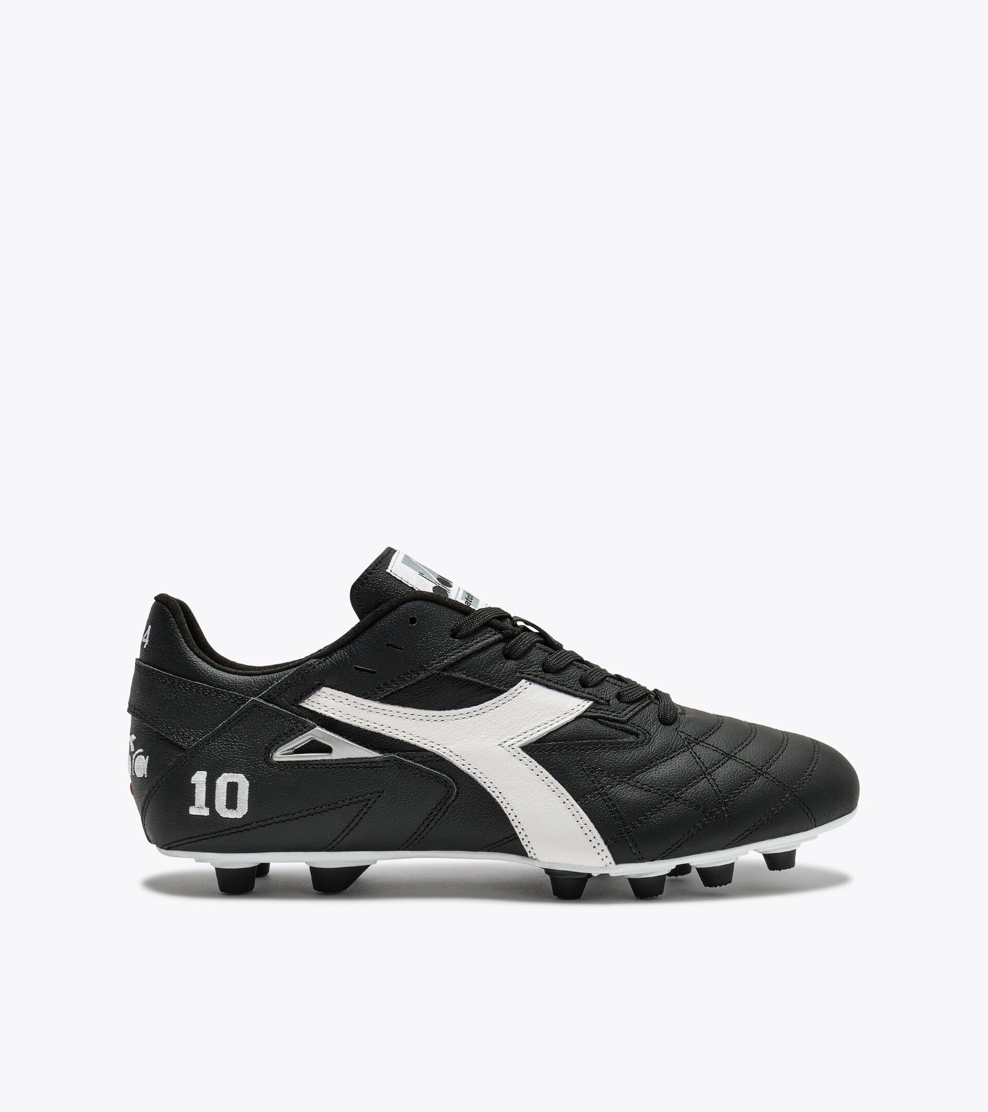 Bota de f&uacute;tbol Made in Italy para superficies compactas - Hombre M.WINNER  ITA OG 94 LT+  MDPU NEGRO/BLANCO - Diadora