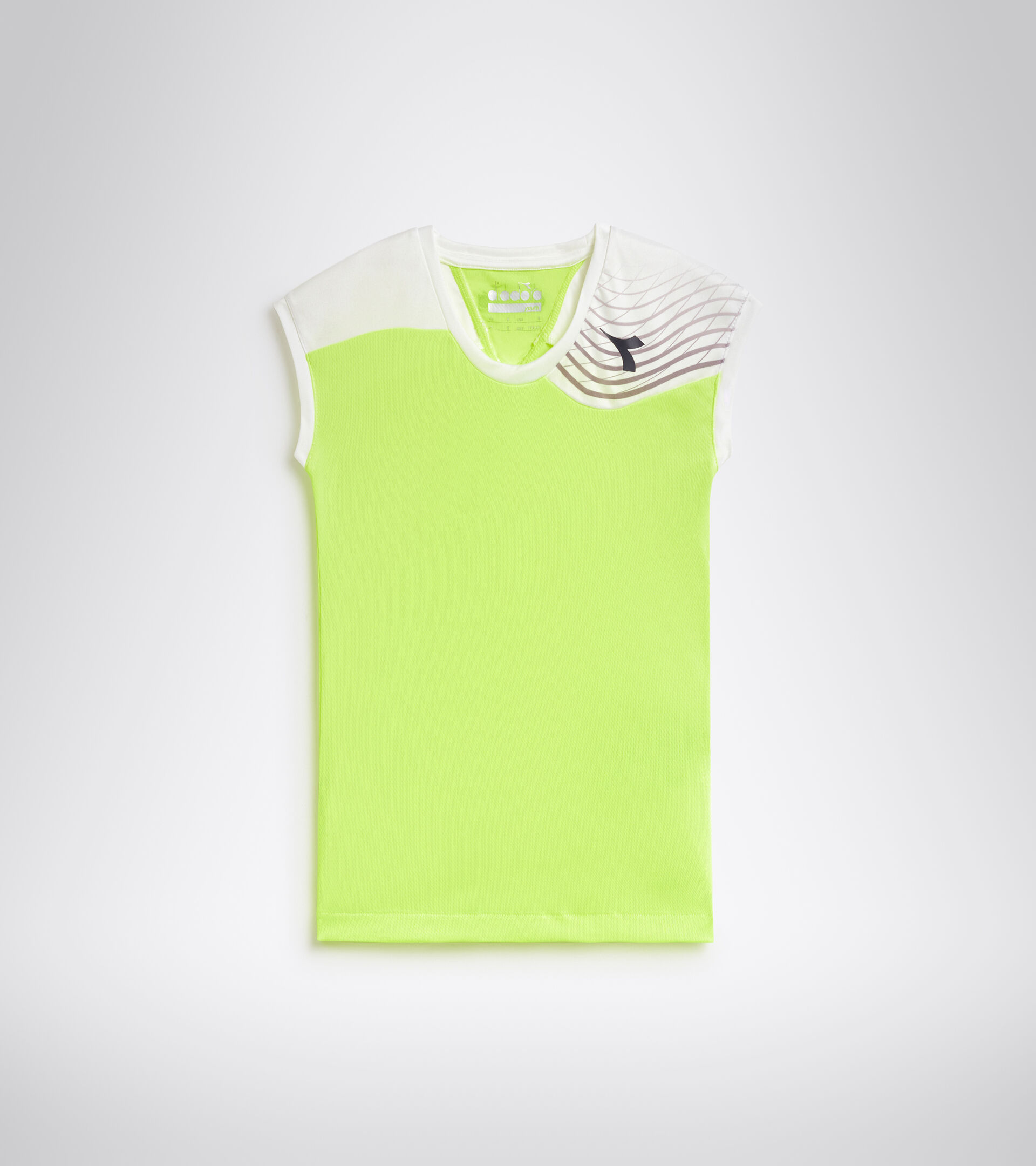 Tennis-T-Shirt - Junior G. T-SHIRT COURT FLUO GELB DD - Diadora