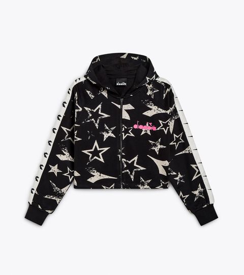 Hoodie - Girl JG. HOODIE FZ STARS BLACK - Diadora
