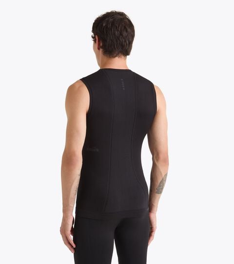 SL T-SHIRT STRATOZERO, NOIR T-shirt sans manches Made in Italy§Running§Homme SL T-SHIRT STRATOZERO NOIR - Diadora
