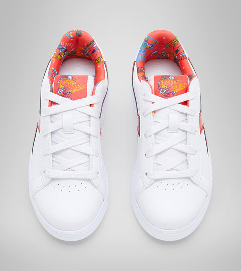 GAME STEP LOLA PS, WEISS/AURORA ROT Sportschuh - Kinder 4-8 Jahren GAME STEP LOLA PS WEISS/AURORA ROT - Diadora