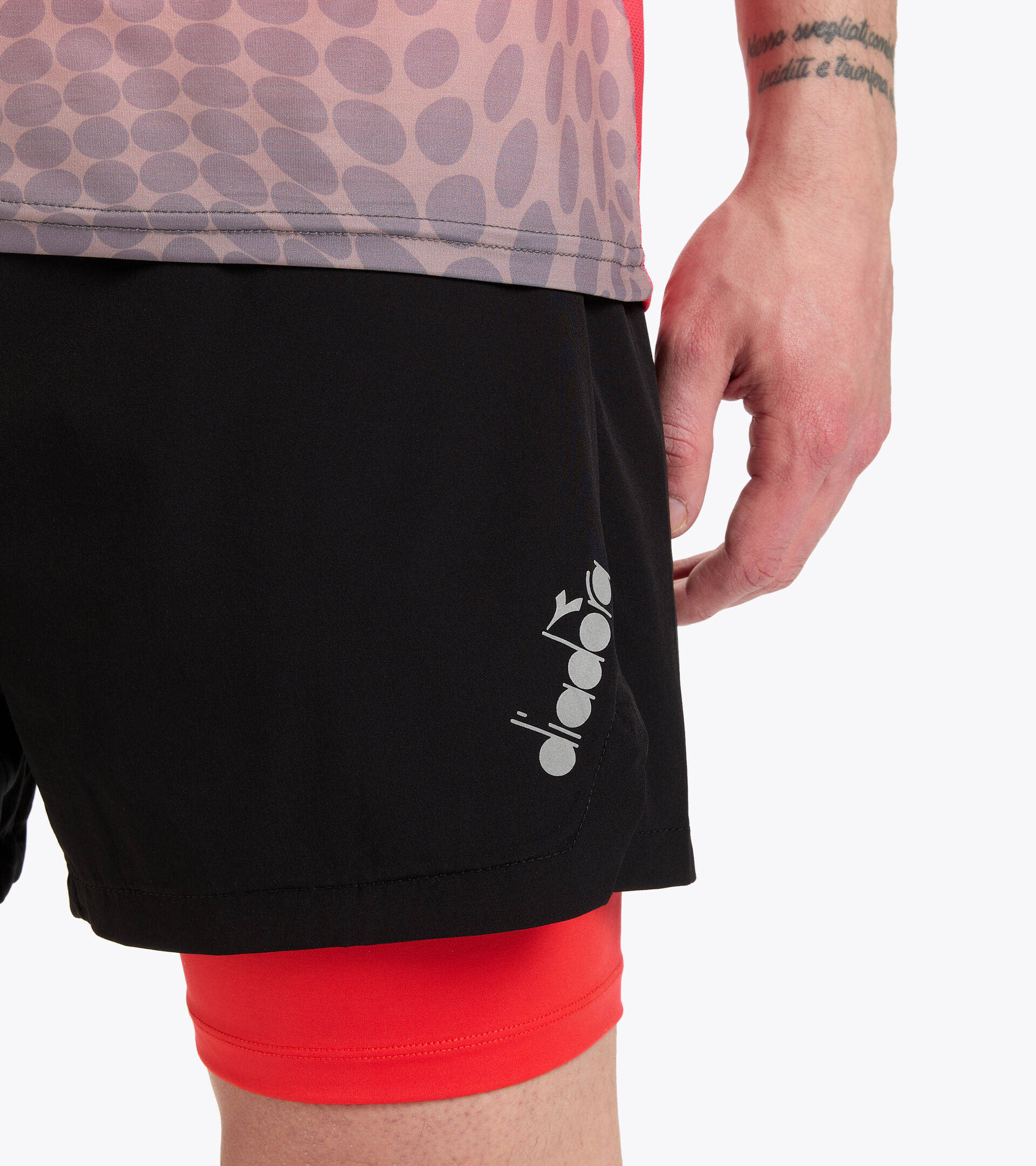 Doppellagige Shorts - Herren DOUBLE LAYER BERMUDA BE ONE SCHWARZ - Diadora