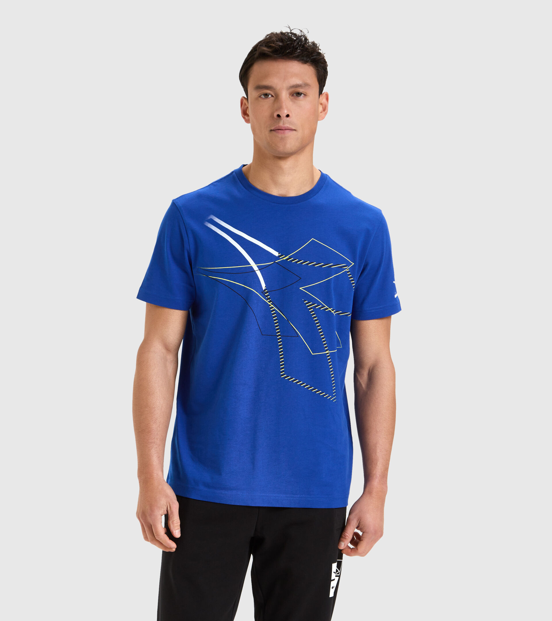 Cotton T-shirt - Men T-SHIRT SS TWIST TRUE BLUE - Diadora