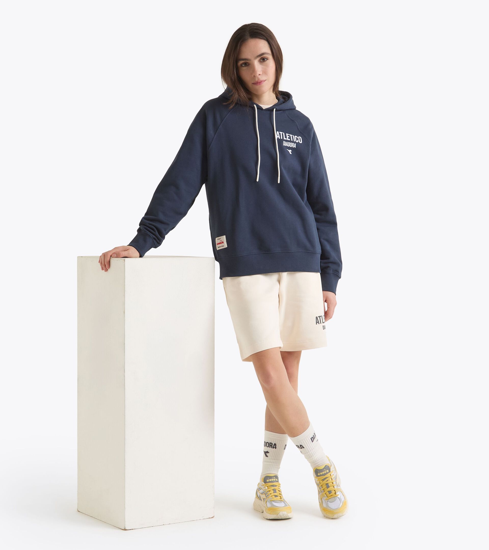 Legacy hoodie - Made in Italy - All-gender HOODIE LEGACY BLUE DENIM - Diadora