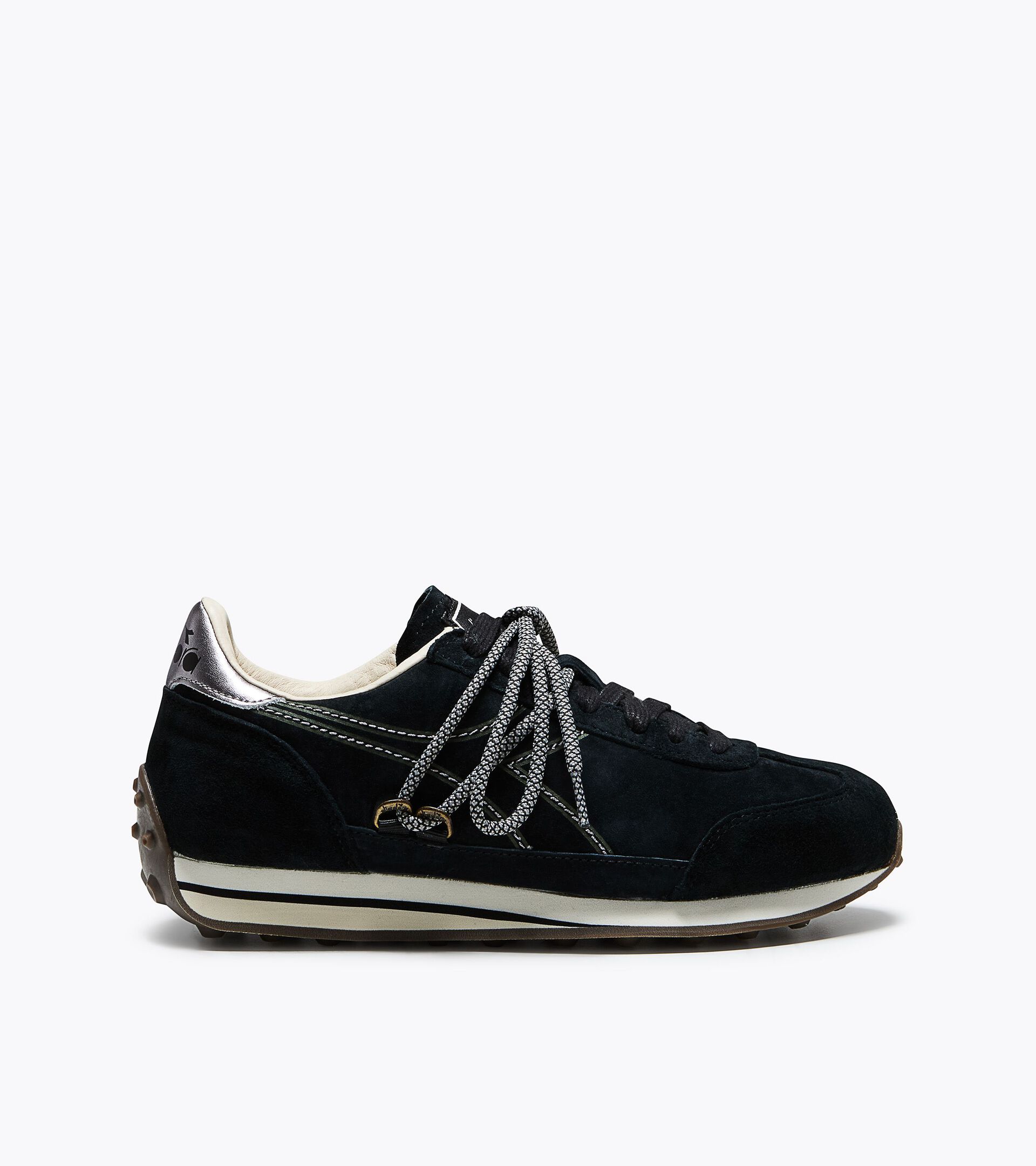 Leather Sneaker - Low-Profile - All-gender RALLY FLOW WN BLACK - Diadora