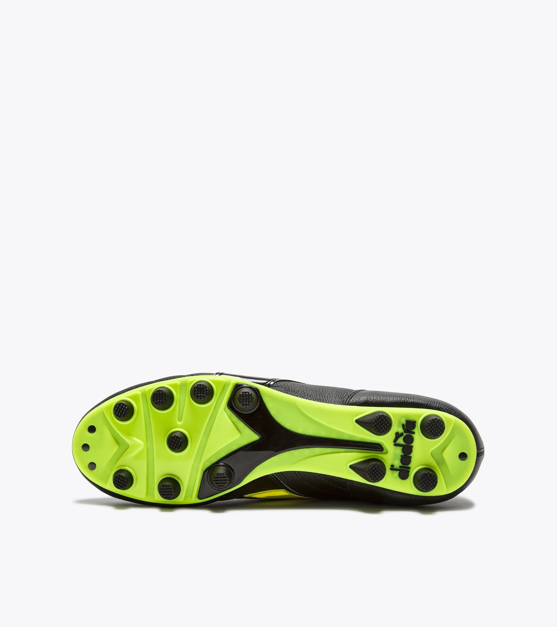 Made In Italy calcio shoe for firm grounds - All-gender BRASIL ICON ITA OG LT+ MDPU BLACK/FLUO YELLOW DIADORA - Diadora