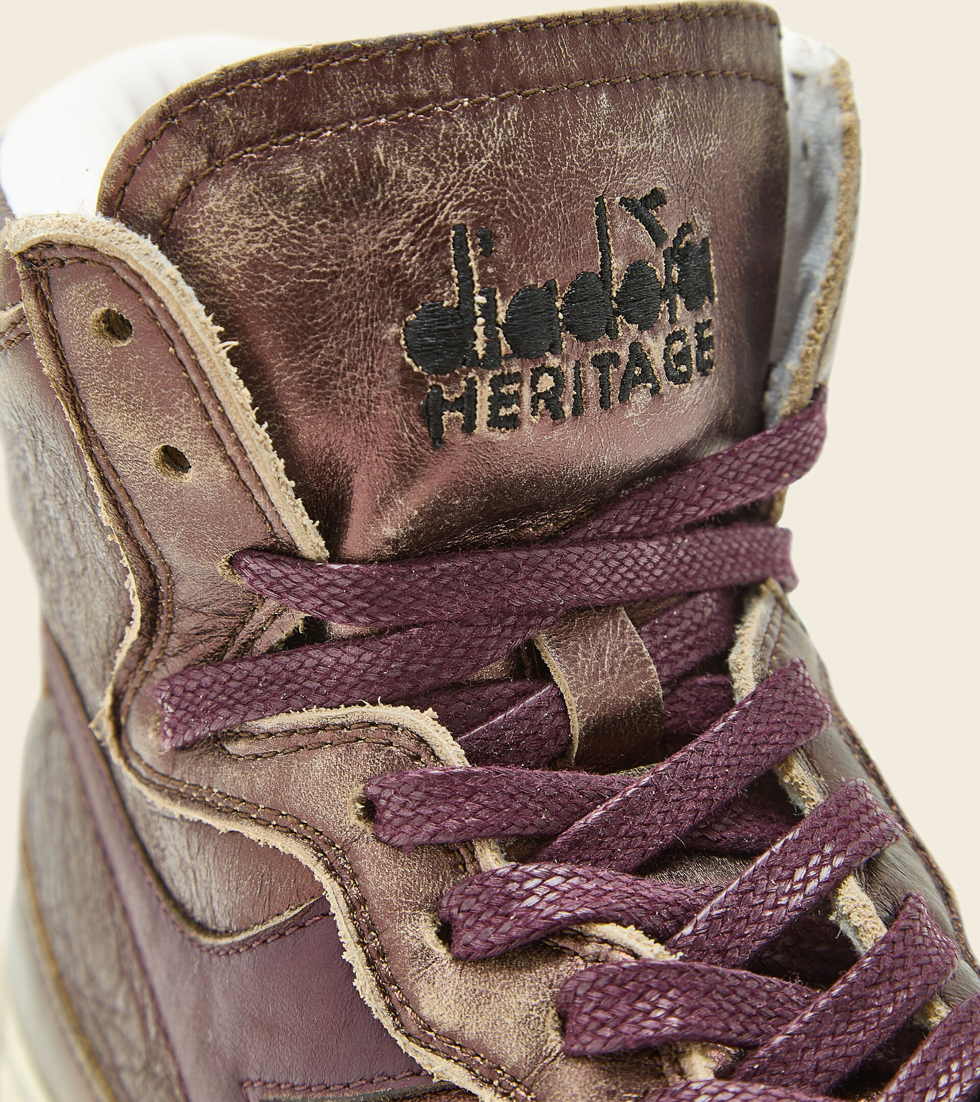 Heritage shoe - Unisex MI BASKET METAL USED VIOLET FIG - Diadora