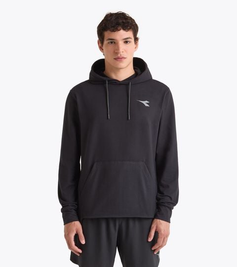 Post-workout jersey hoodie - Men&rsquo;s
 JERSEY PULLOVER HOODIE RUN CREW BLACK - Diadora