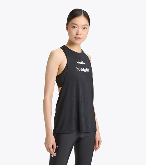 Trainingsset mit Top und Tanktop - Damen L. DOUBLE TANK BUDDYFIT SCHWARZ - Diadora