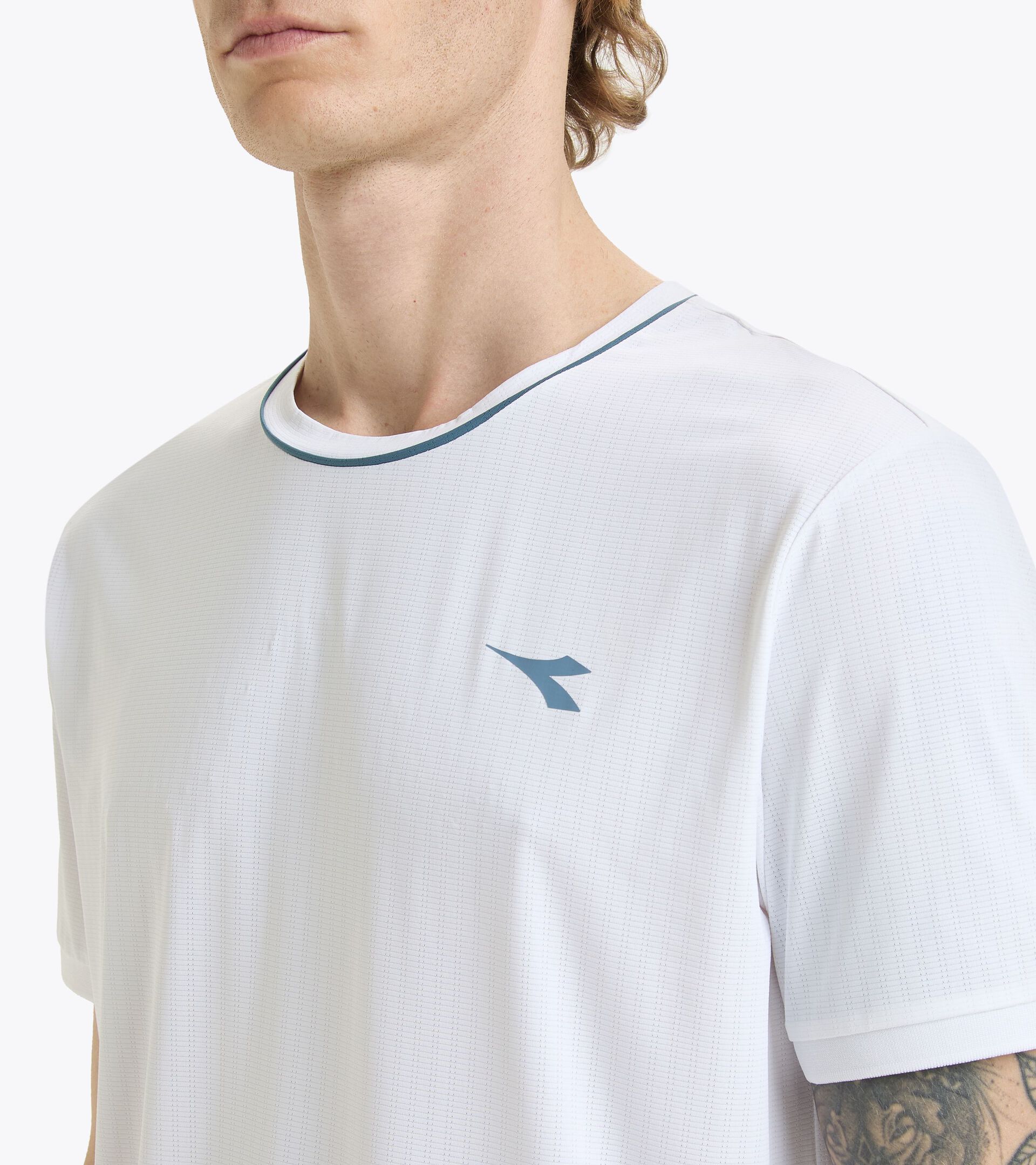 Camiseta de tenis - Hombre SS T-SHIRT ICON BLANCO VIVO - Diadora