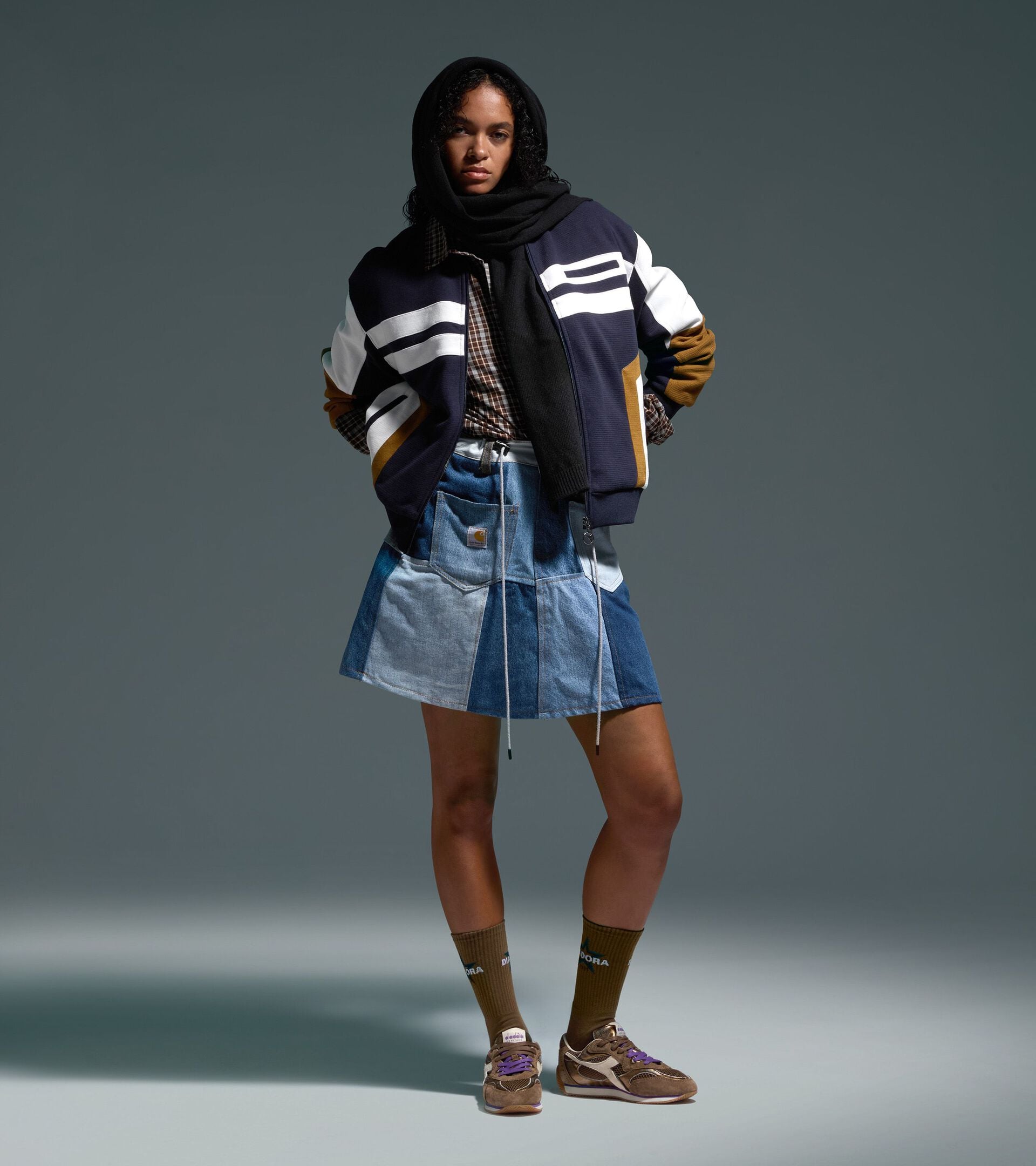 Veste en polycoton Legacy - Femme L. JACKET LEGACY BLEU CORSAIRE - Diadora