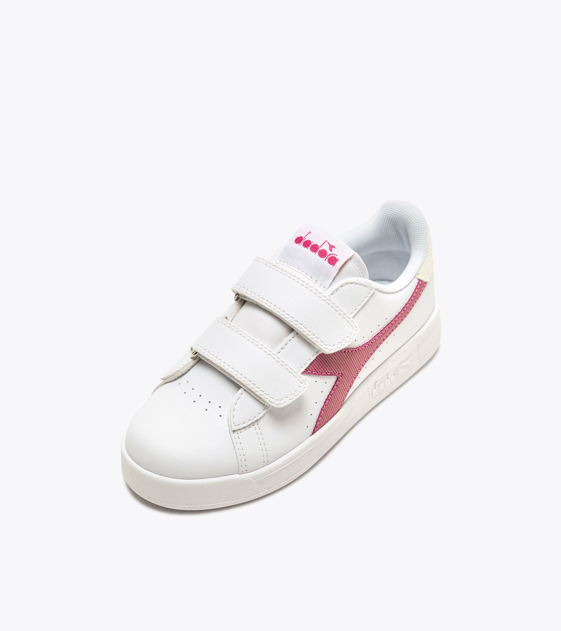 Sports shoes - Kids 4-8 years GAME P PS GIRL WHITE/CLARET RED - Diadora