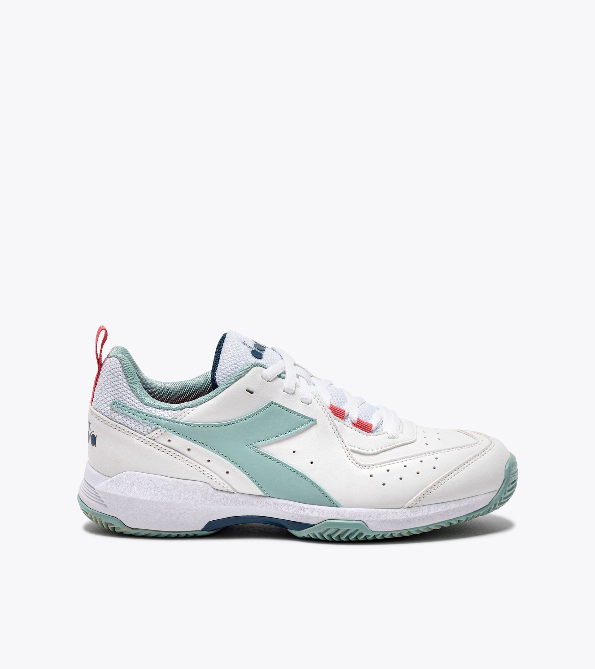 Tennisschuh für Sandplätze - Damen S. CHALLENGE 5 W SL CLAY WHITE/SURF SPRAY/LEGION BLUE - Diadora