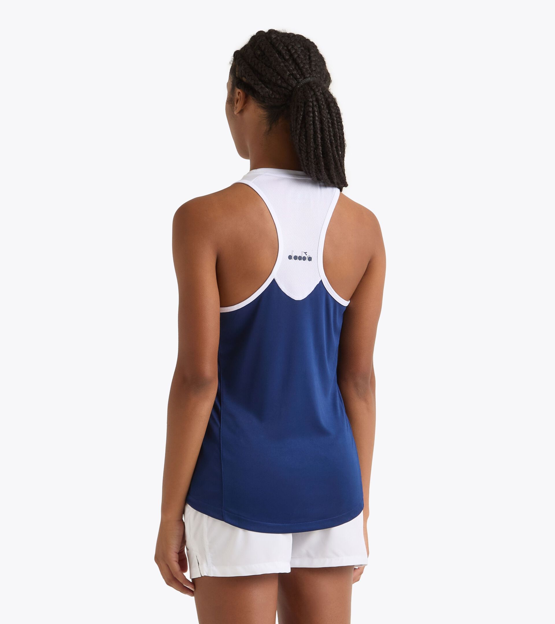 Tennis Tank Top - Women L. TANK COURT SALTIRE NAVY - Diadora