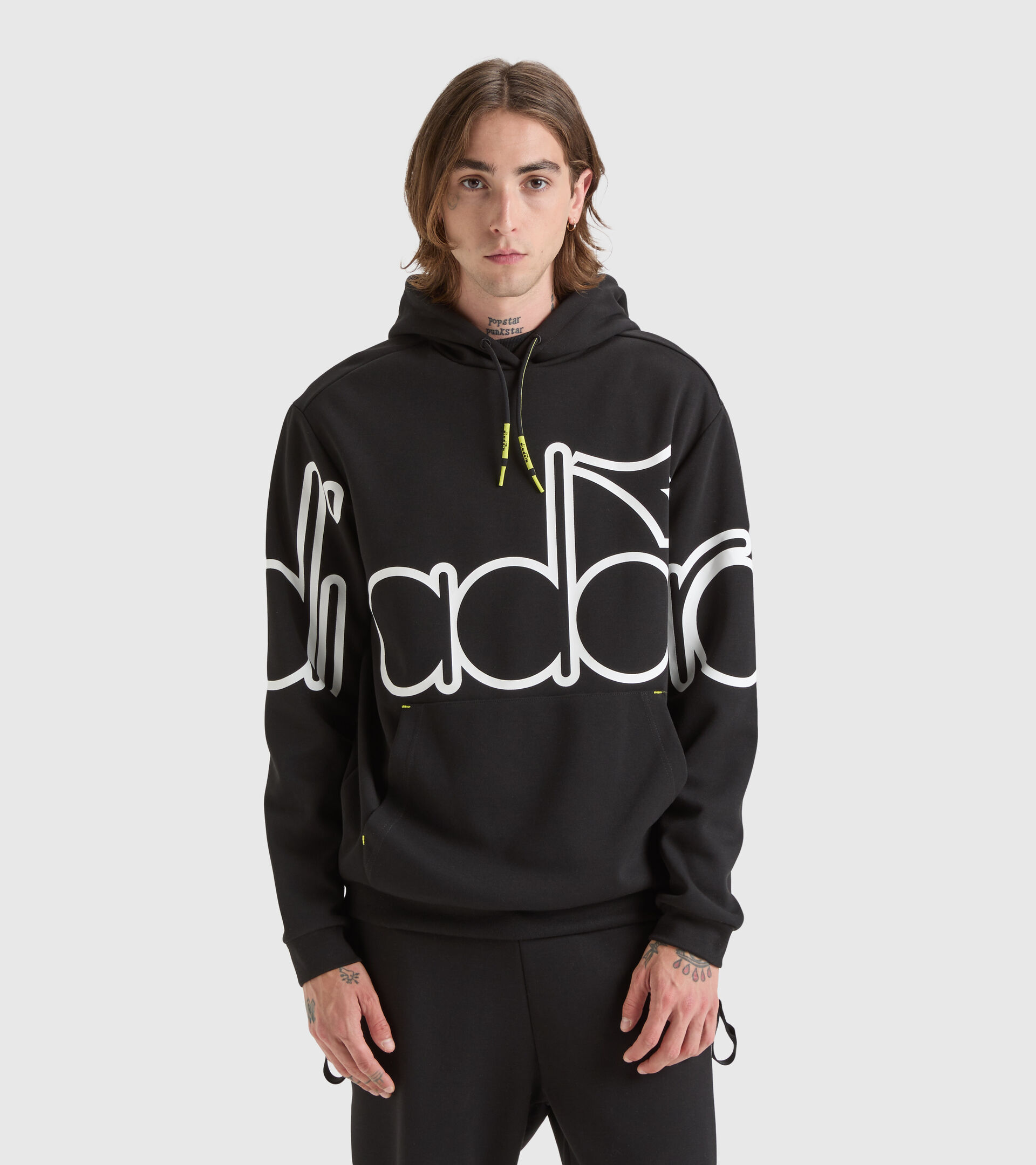 Hooded sweatshirt - Men HOODIE URBANITY BLACK - Diadora