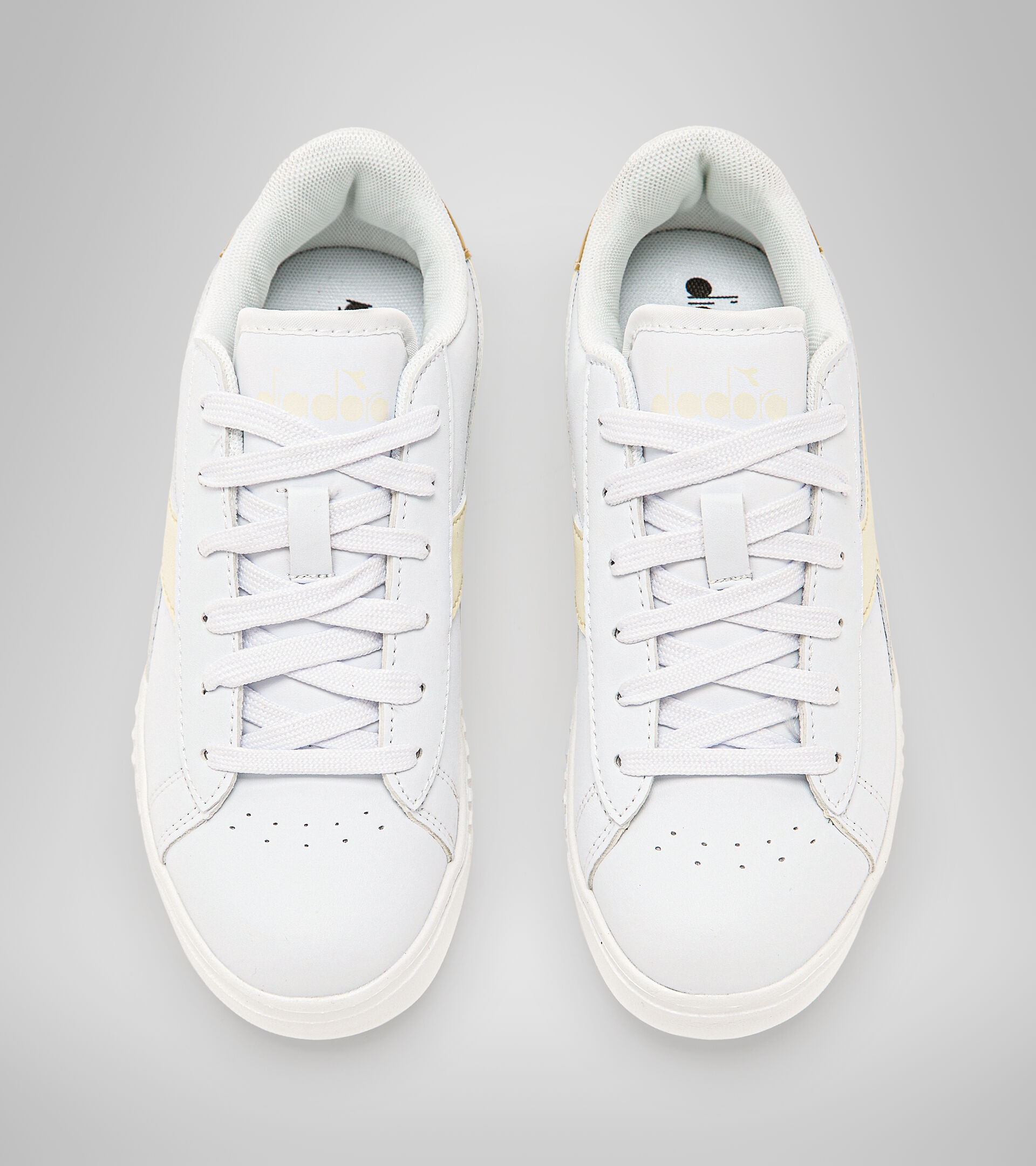 Sports shoes - Youth 8-16 years GAME STEP GS WHITE/GOLD - Diadora
