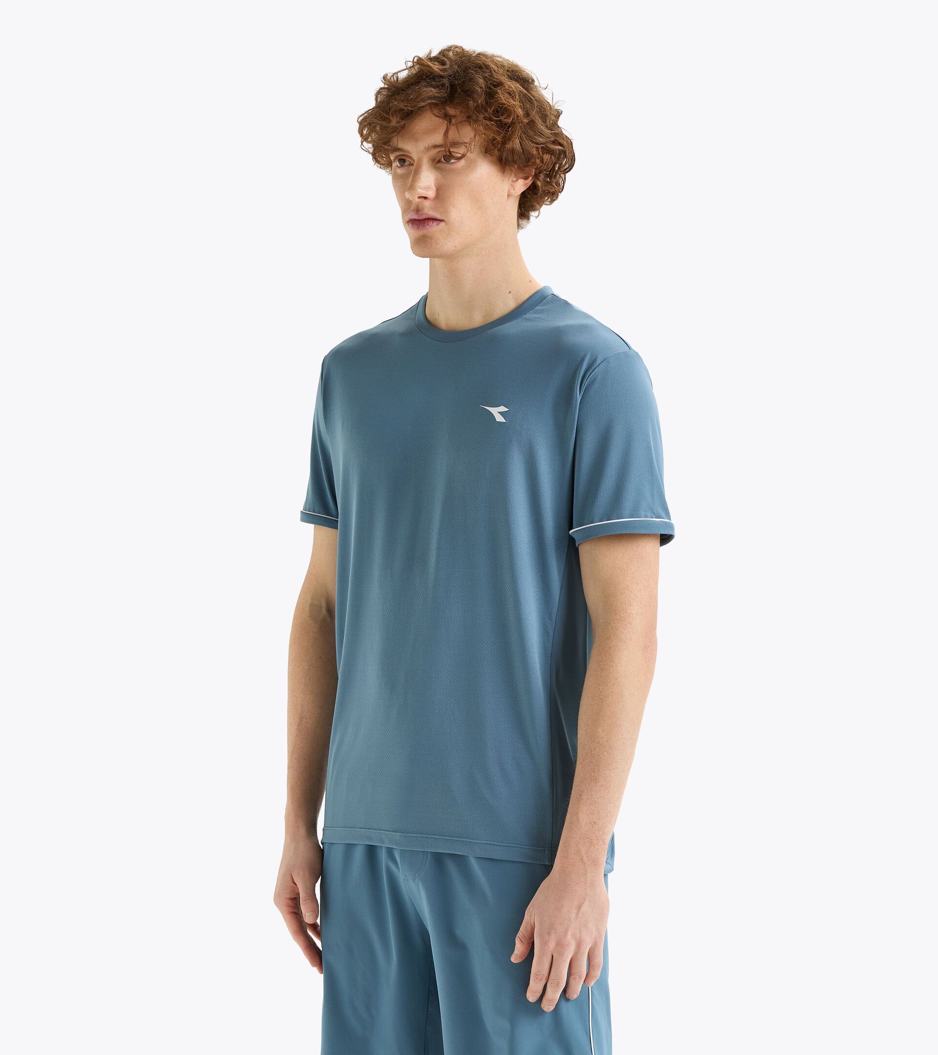 T-shirt da tennis - Uomo SS T-SHIRT TENNIS BLU VISTA OCEANO - Diadora