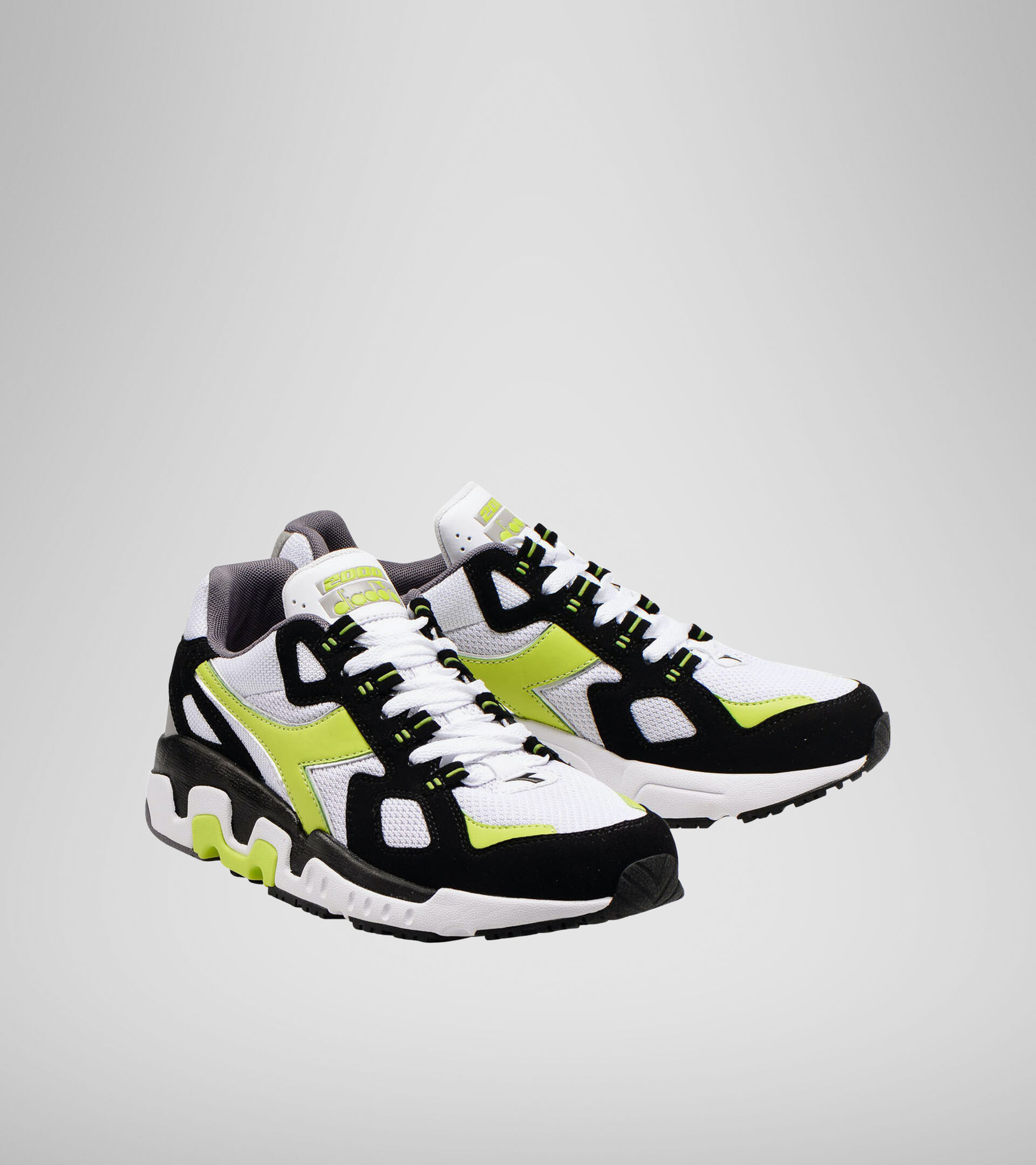 Sports shoe - Men MYTHOS SUEDE WHITE/ACID GREEN - Diadora