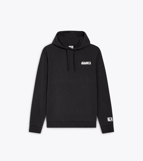 HOODIE ATHL. LOGO, NEGRO Sudadera casual con capucha - Para todos los géneros HOODIE ATHL. LOGO NEGRO - Diadora