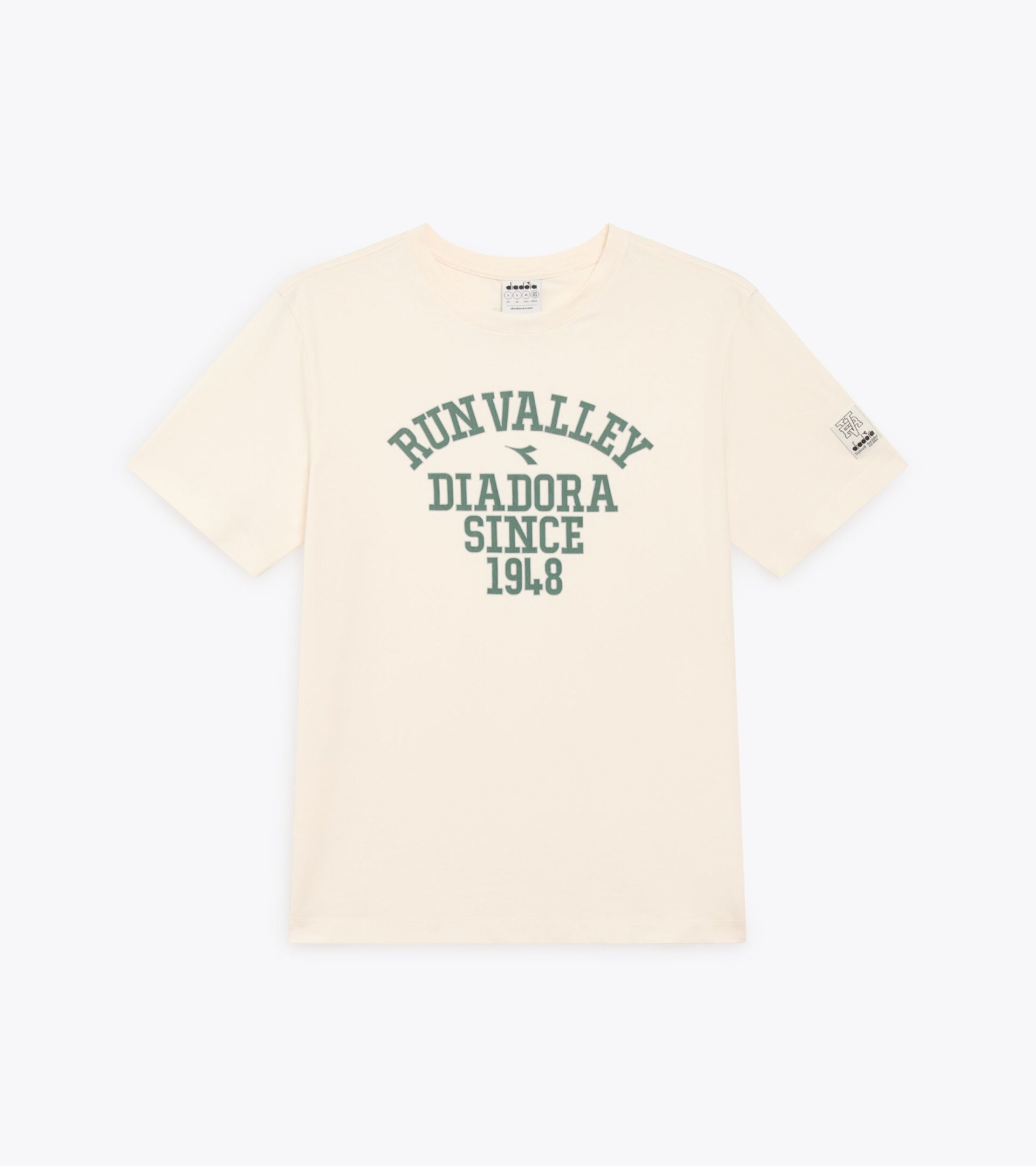 null T-SHIRT SS RUN VALLEY WHISPER WHITE - Diadora