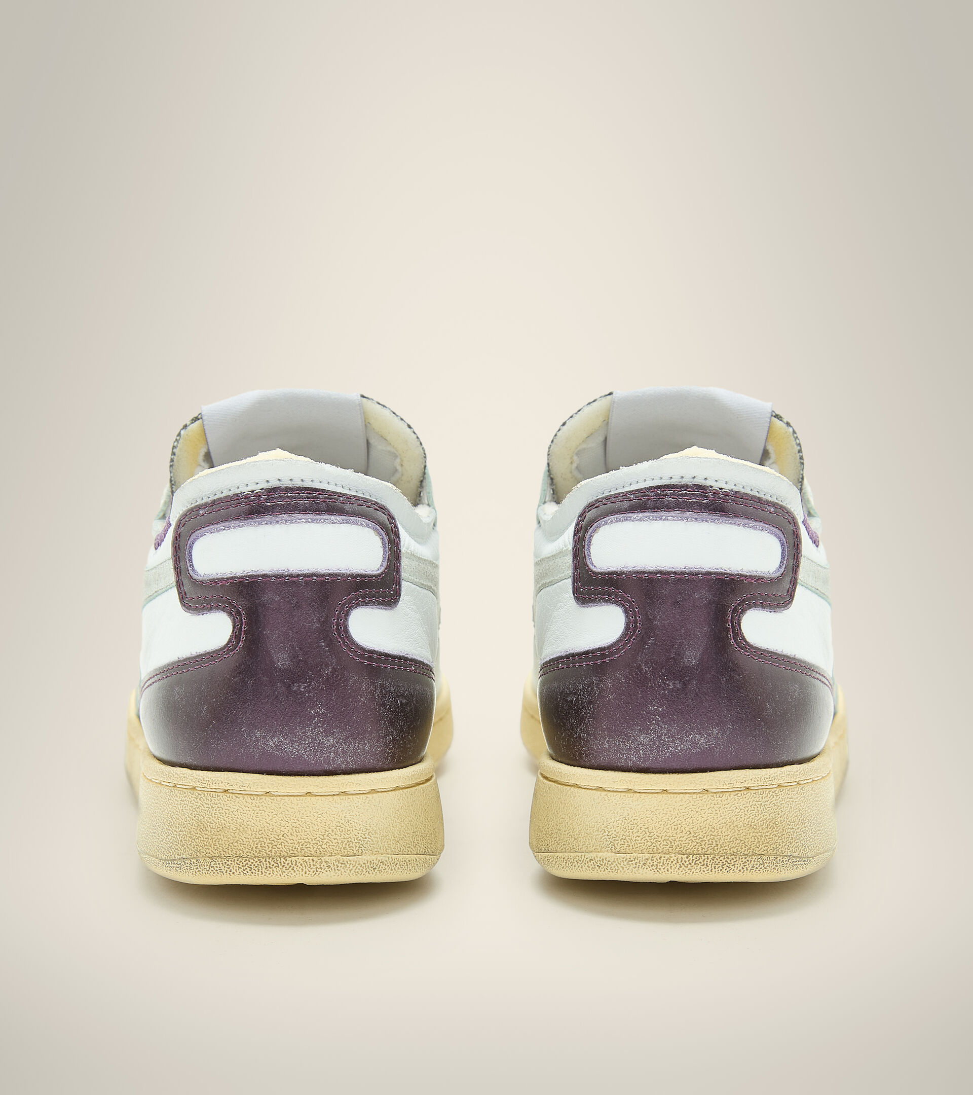 Heritage shoes - Women MI BASKET ROW CUT GLITTER DIRTY WN WHITE - Diadora