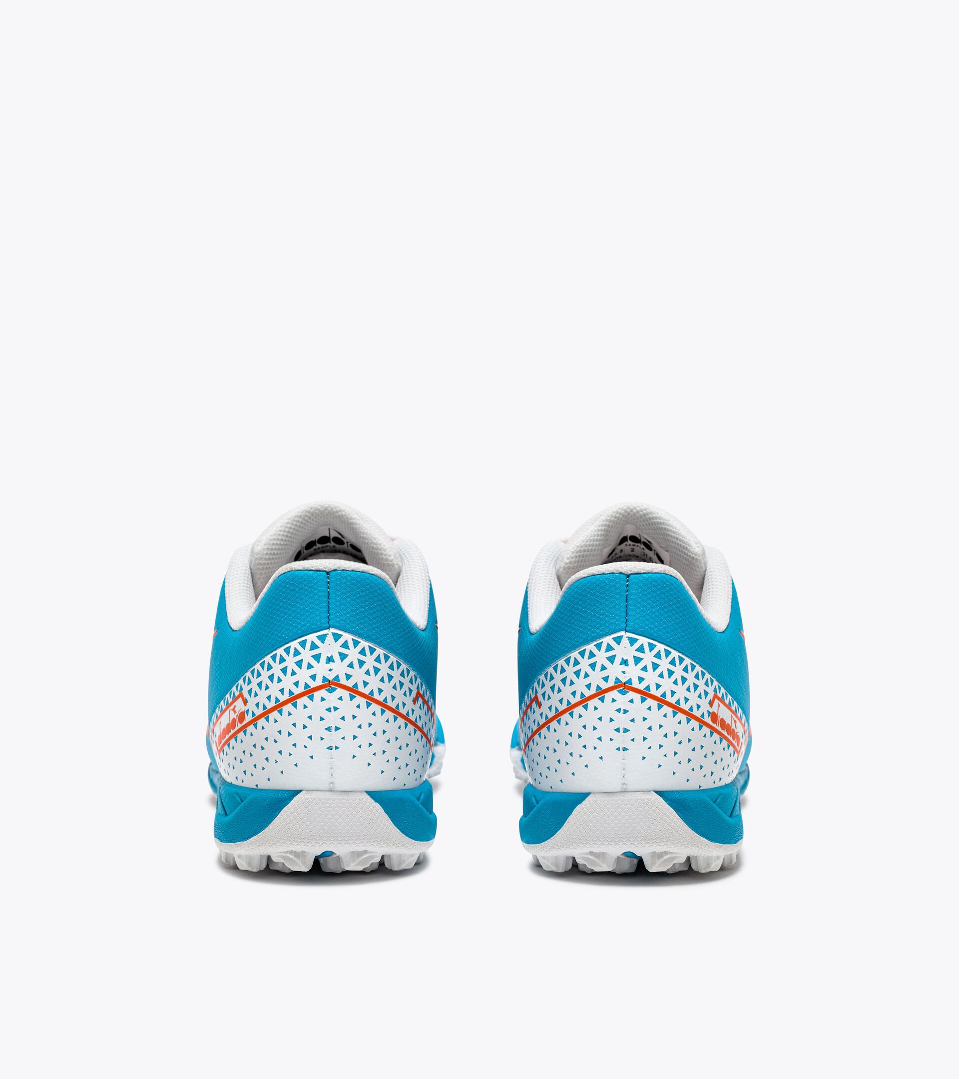 Chaussures de football junior PICHICHI 6 TF JR CYAN BLEU FLUO/BLANC/ORANGE - Diadora