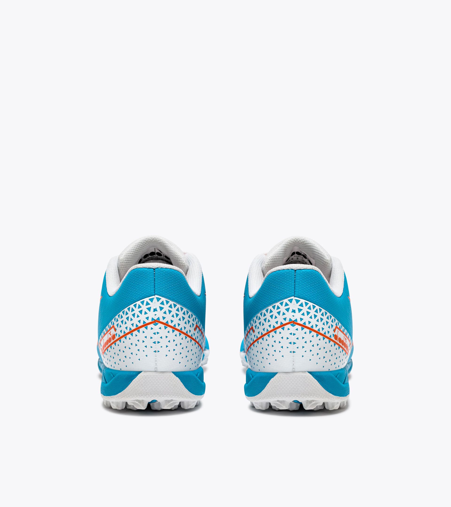 Chaussures de football junior PICHICHI 6 TF JR CYAN BLEU FLUO/BLANC/ORANGE - Diadora