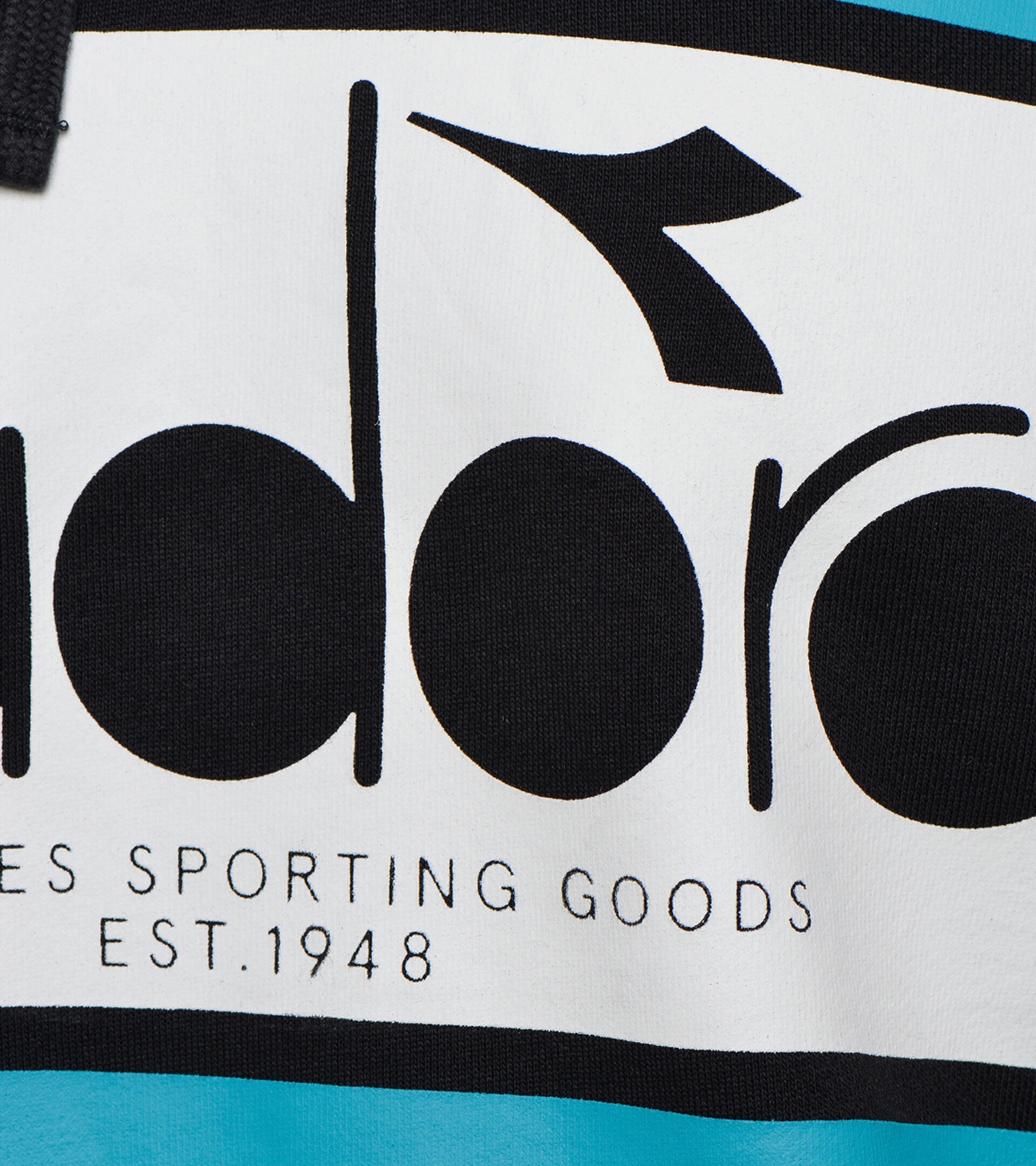Hooded sweatshirt - Unisex HOODIE SPECTRA BLACK/ACQUA GREEN/WHITE MILK - Diadora