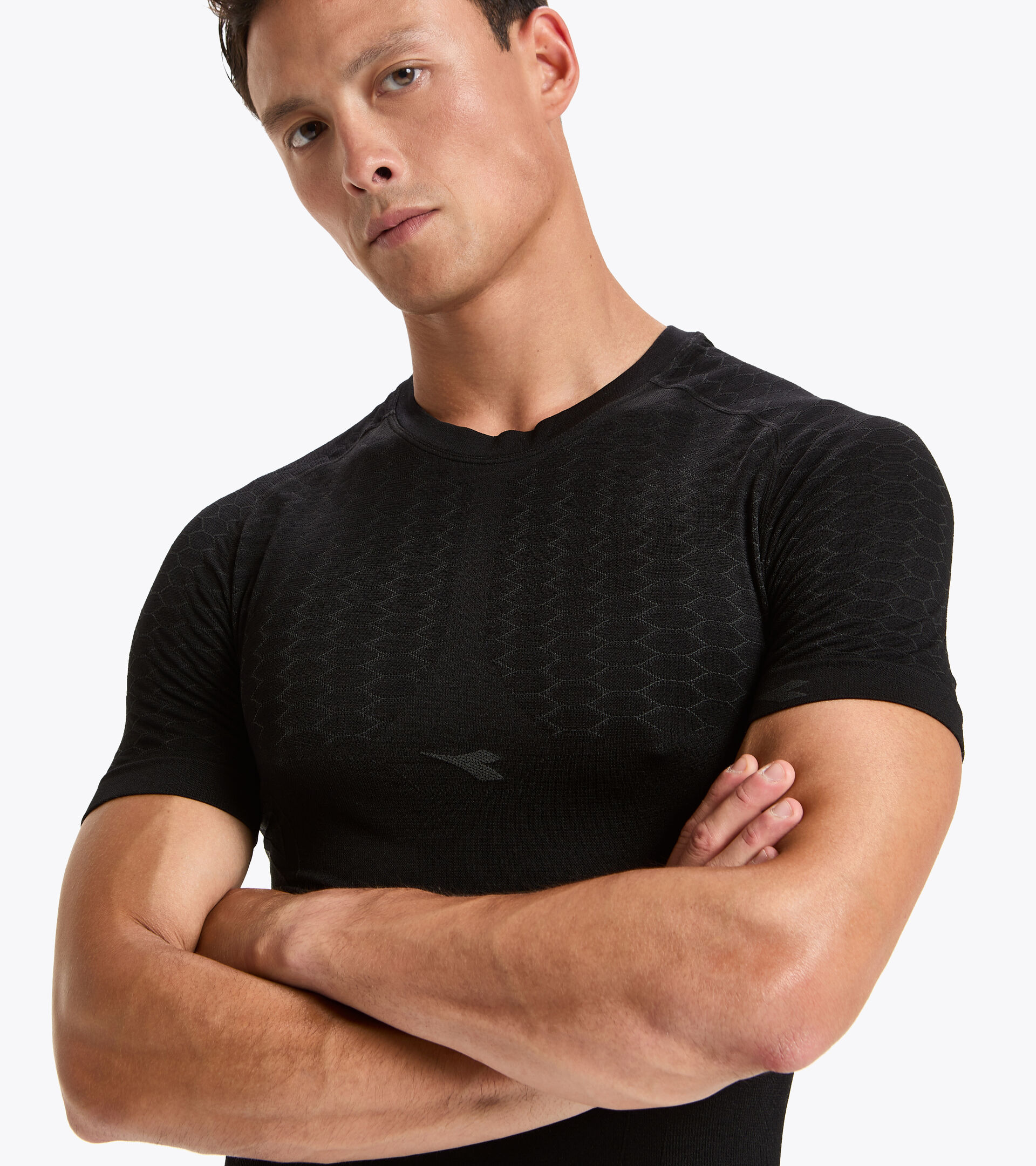 Short-sleeved training t-shirt - Men SS T-SHIRT ACT BLACK - Diadora