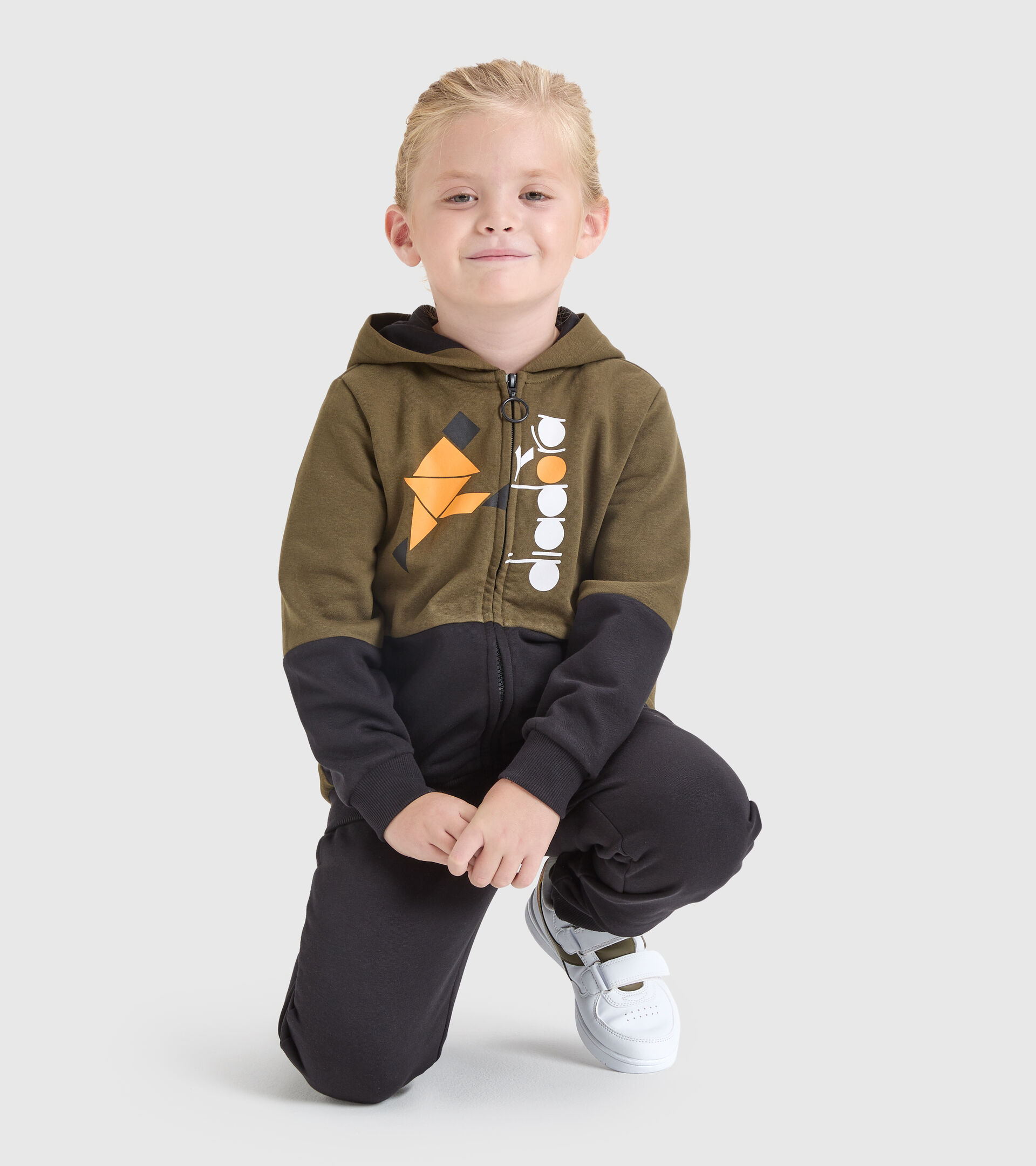 Chándal - Niño JB.TRACKSUIT HD FZ TWISTER OLIVA MILITAR - Diadora