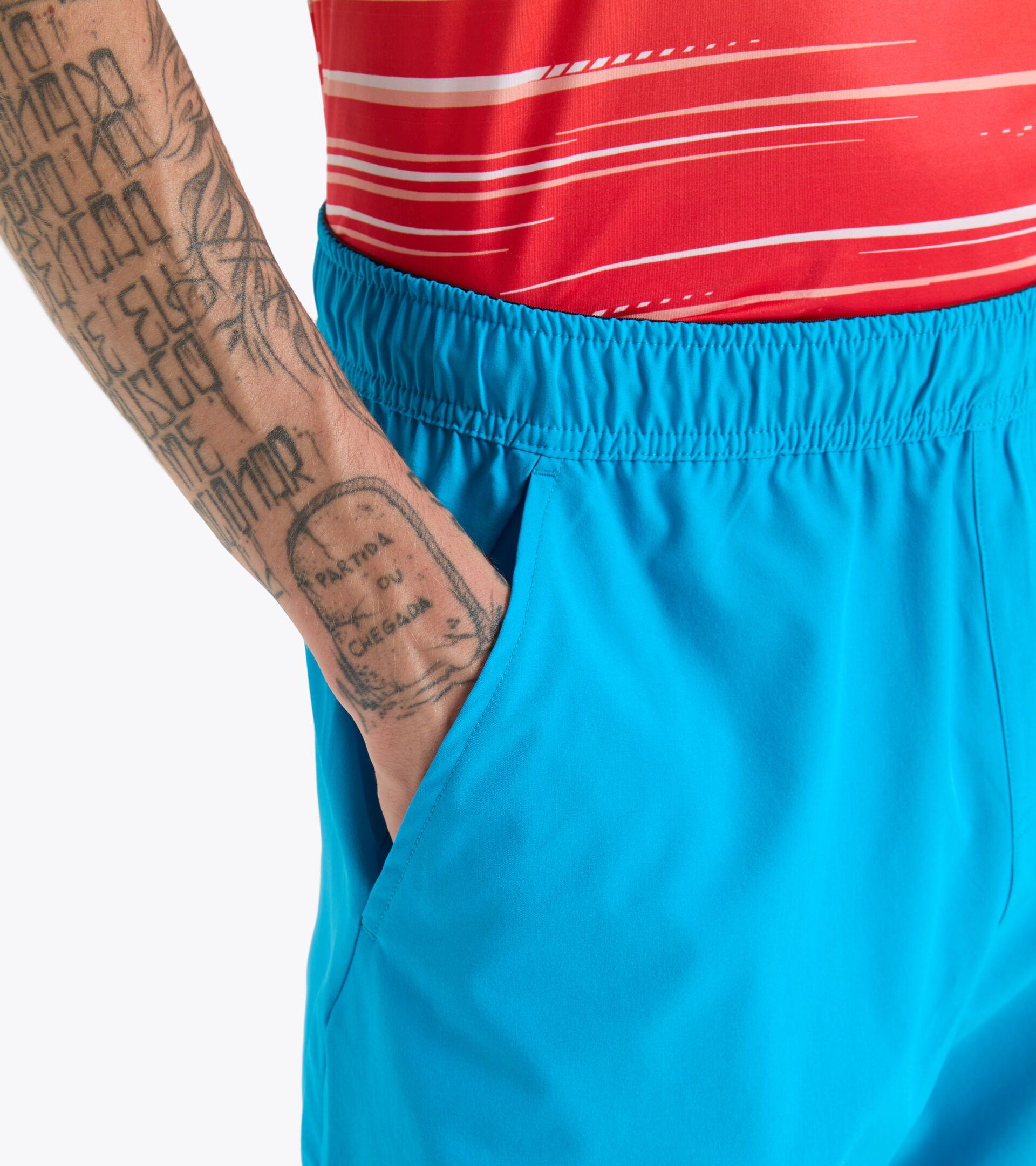 Training Bermuda shorts - Men BERMUDA ICON TURQUOISE BLUE - Diadora