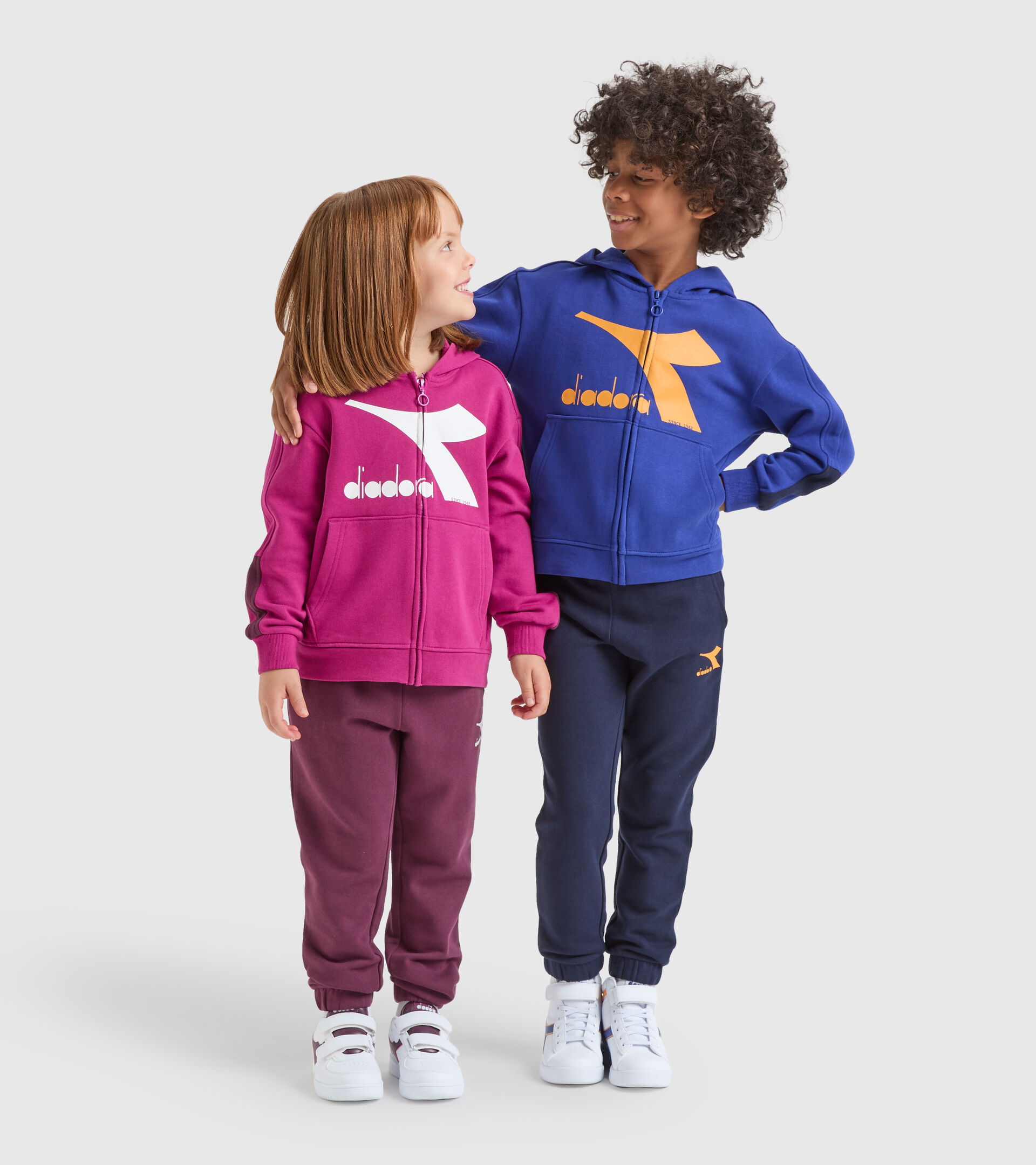 Sports tracksuit - Kids JU.TRACKSUIT HD FZ CHROMIA VIOLET RASPBERRY - Diadora