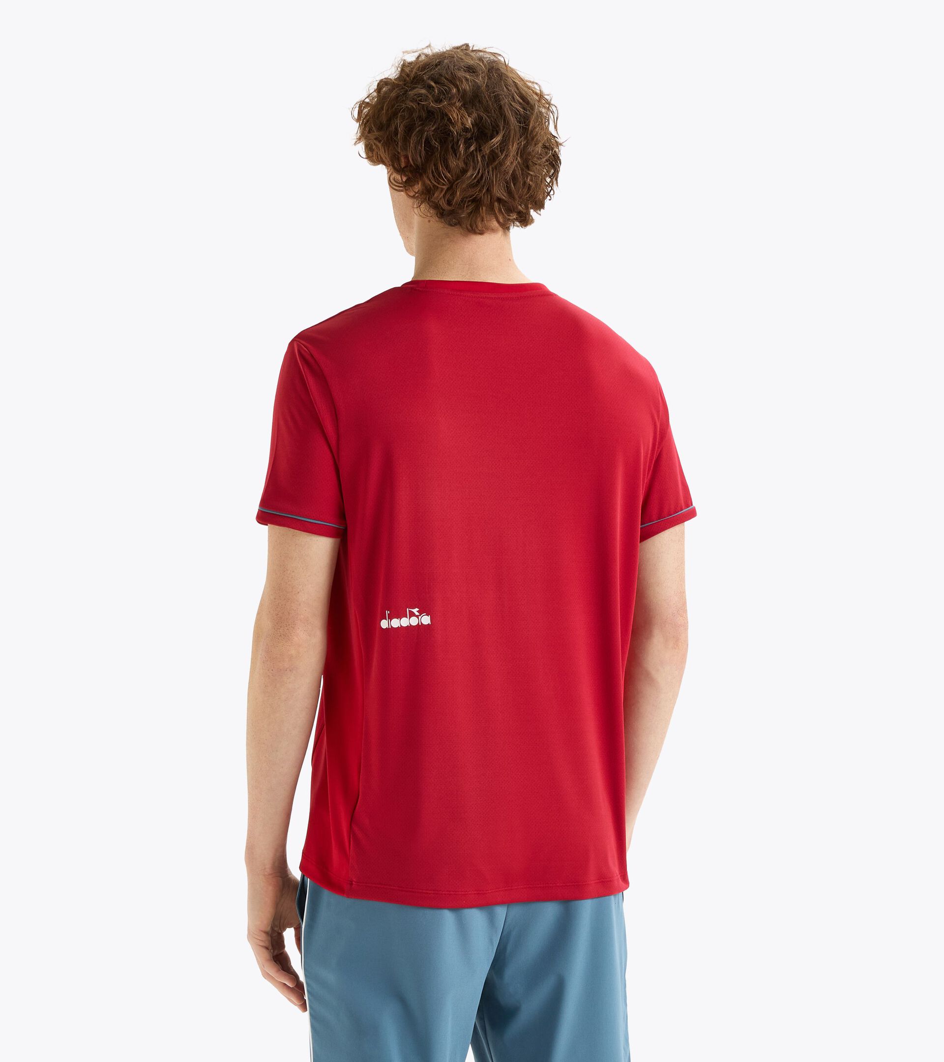 Camiseta de tenis - Hombre SS T-SHIRT TENNIS ROJO CHILE - Diadora