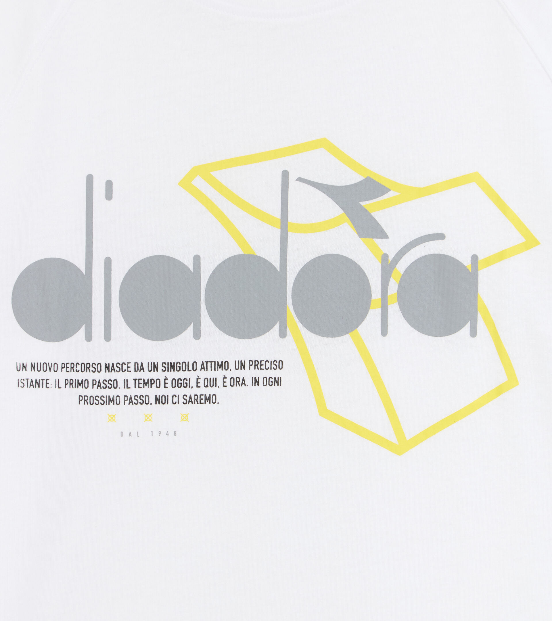 T-Shirt aus Baumwolle und Polyester- Herren T-SHIRT SS URBANITY STRAHLEND WEISSE - Diadora