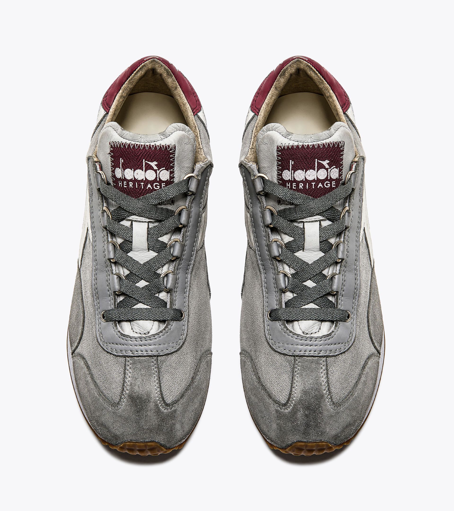 Heritage shoe - Gender neutral EQUIPE H DIRTY STONE WASH EVO GLACIER GRAY - Diadora