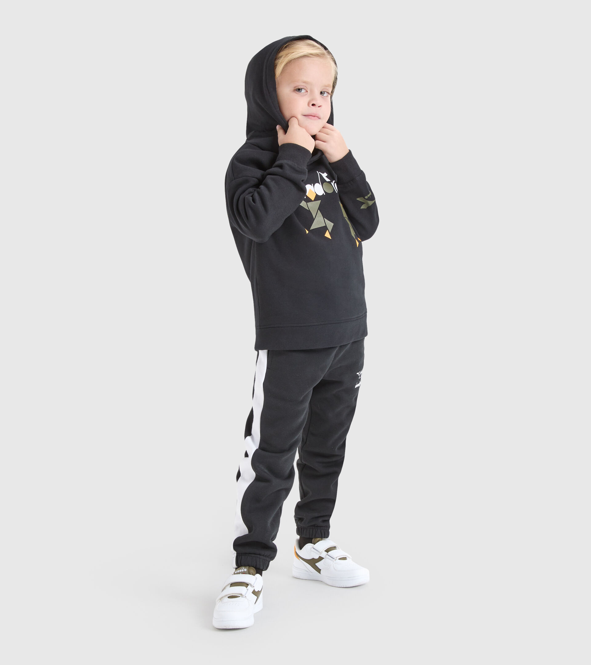 Hooded sweatshirt - Kids JB.HOODIE SWEAT TWISTER BLACK - Diadora